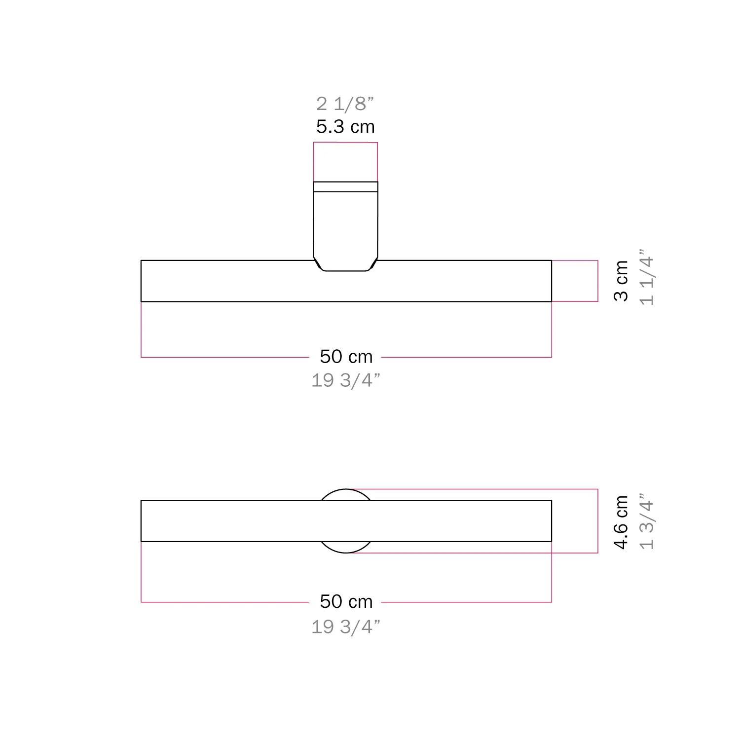 Metal wall or ceiling lamp with S14d linear LED light bulb - Brushed titanium - Image 6