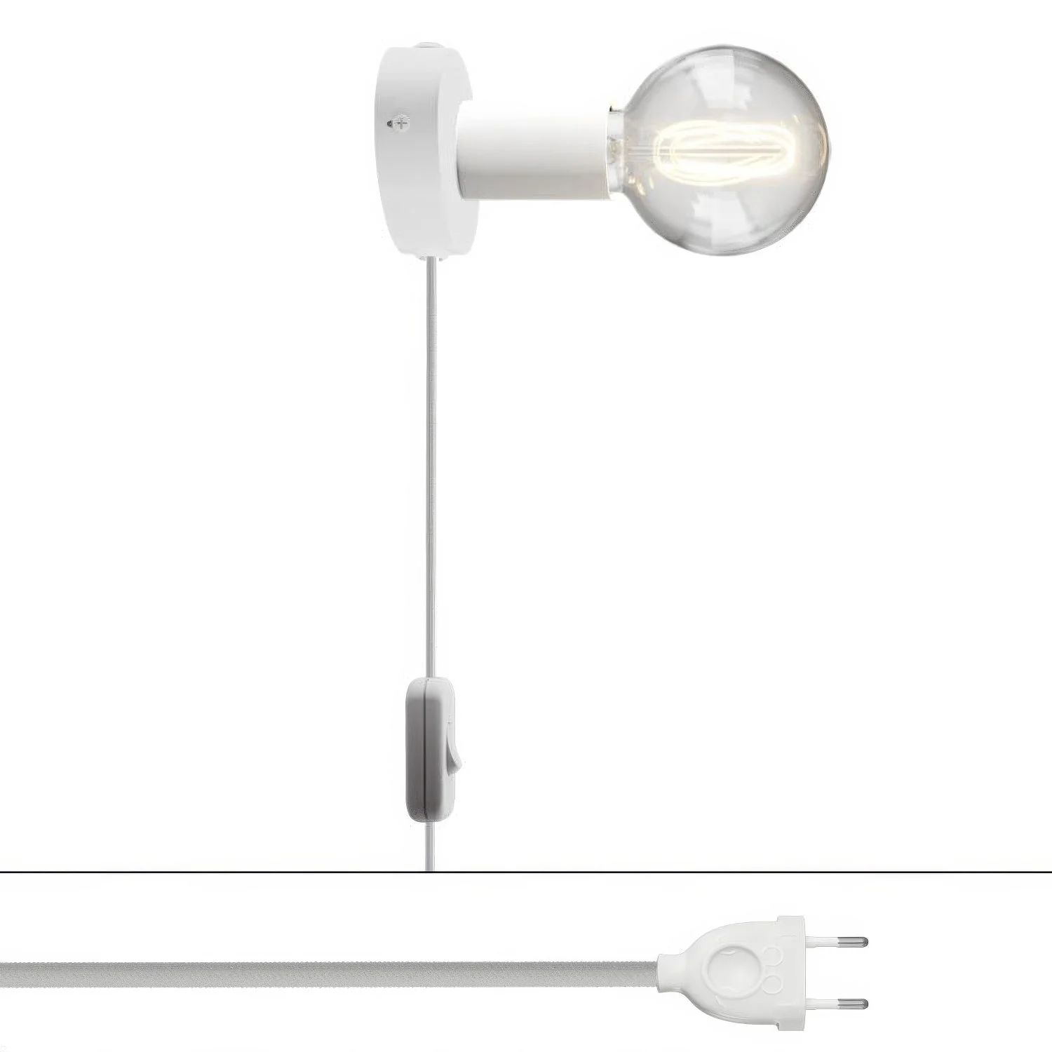 Spostaluce metal lamp - White