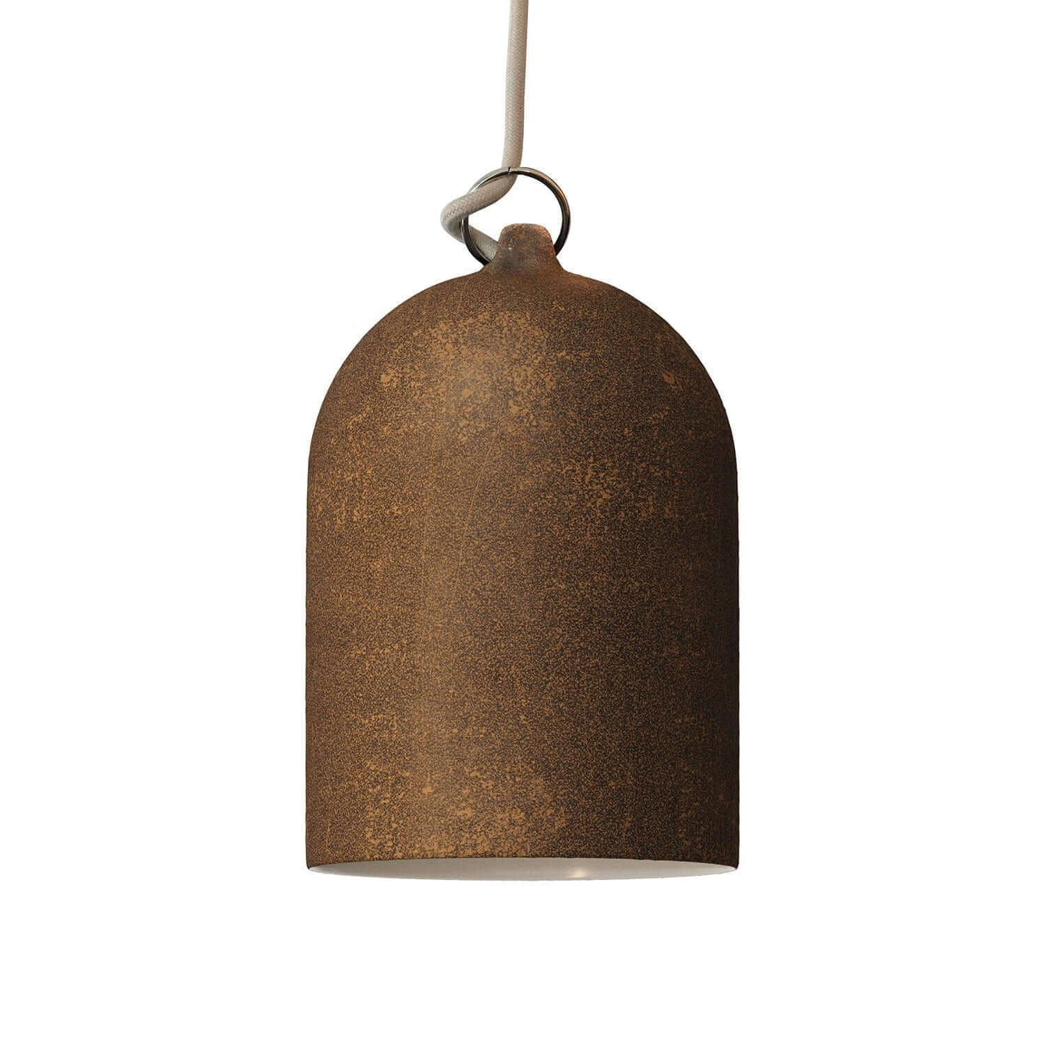Campana Mini, XS ceramic lampshade for pendant - Made in Italy - Corten effect