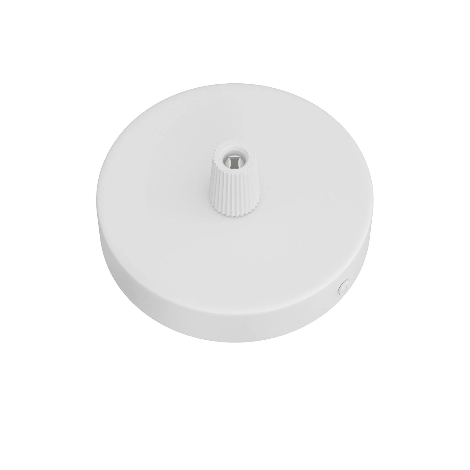 Mini cylindrical metal ceiling rose kit with 1 central hole - Matt white - Image 2