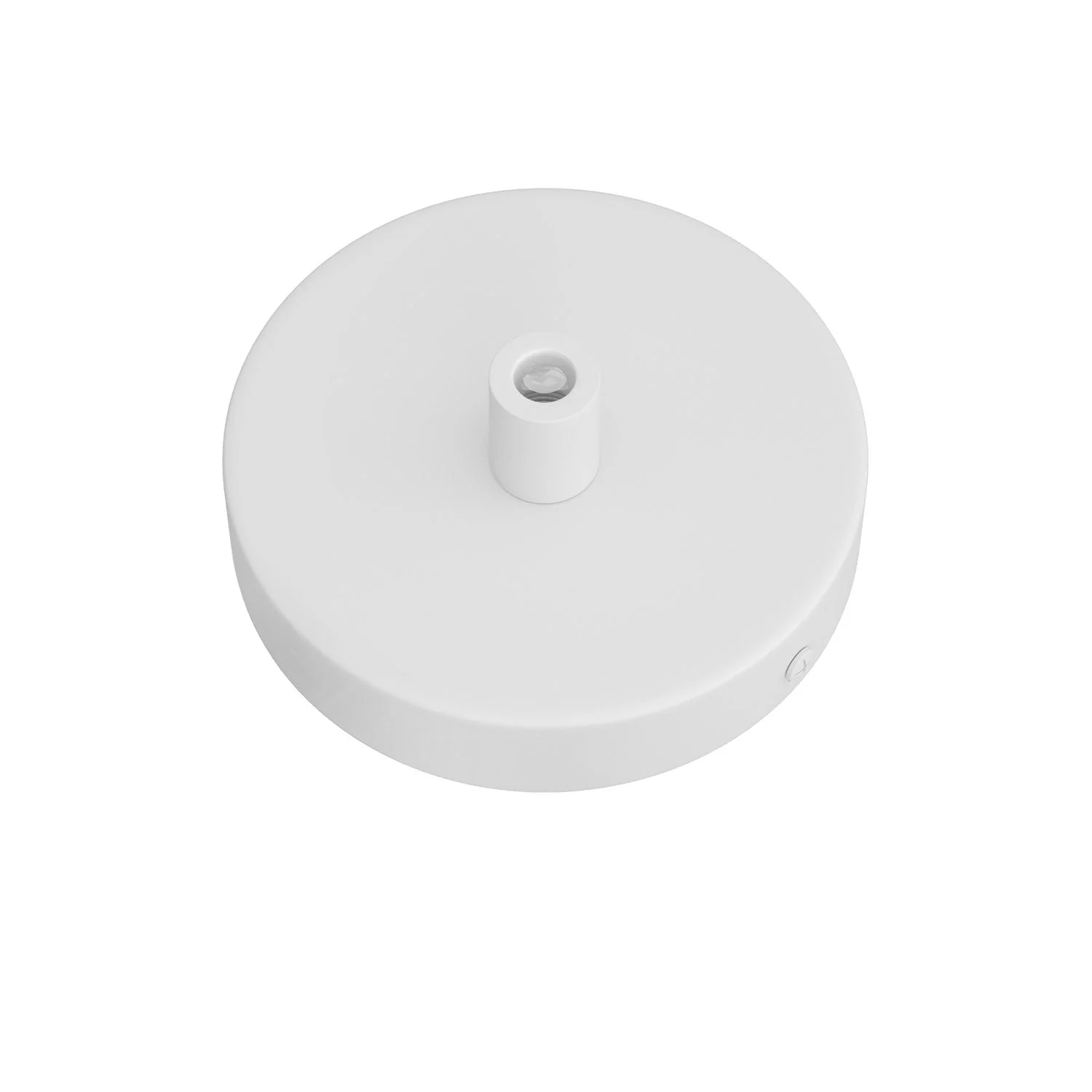 Mini cylindrical metal ceiling rose kit with 1 central hole - Matt white - Image 6