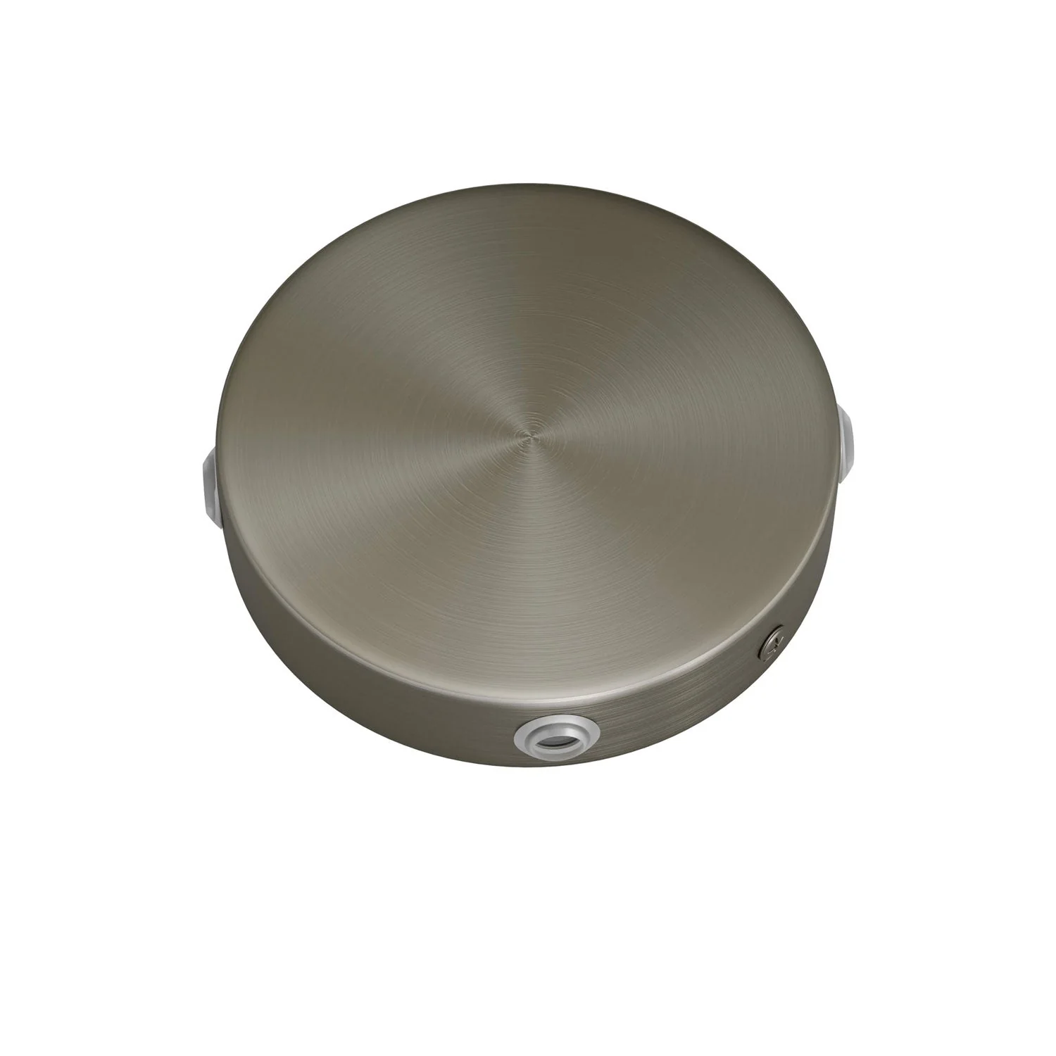 Mini cylindrical ceiling rose kit in metal with 4 side holes (junction box) - Satin titanium - Image 2
