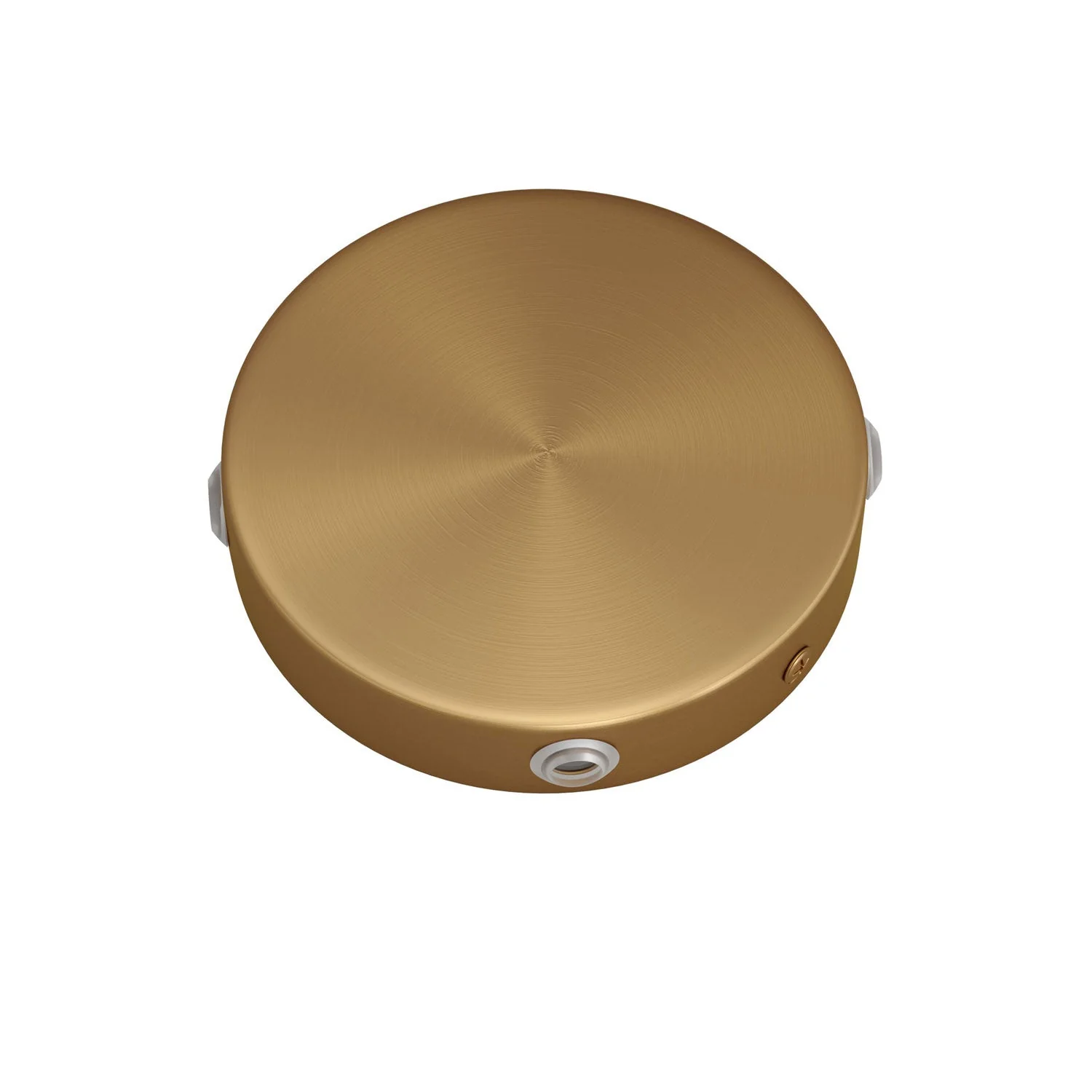 Mini cylindrical ceiling rose kit in metal with 4 side holes (junction box) - Satin bronze - Image 2