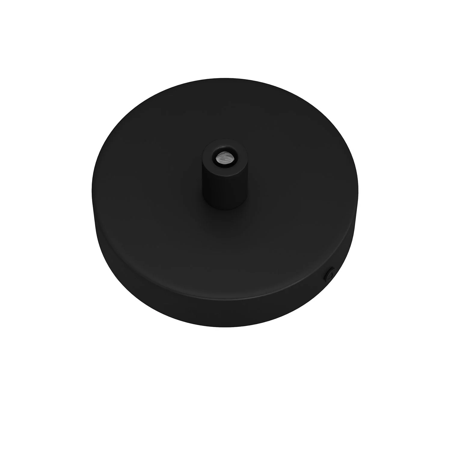 Mini cylindrical metal ceiling rose kit with 1 central hole - Black - Image 6