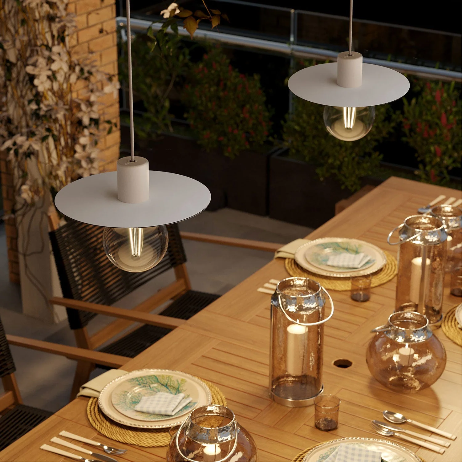 Mini Ellepì 'Solid Color' matte white plate for lamps, 24 cm diameter - Made in Italy - Image 2