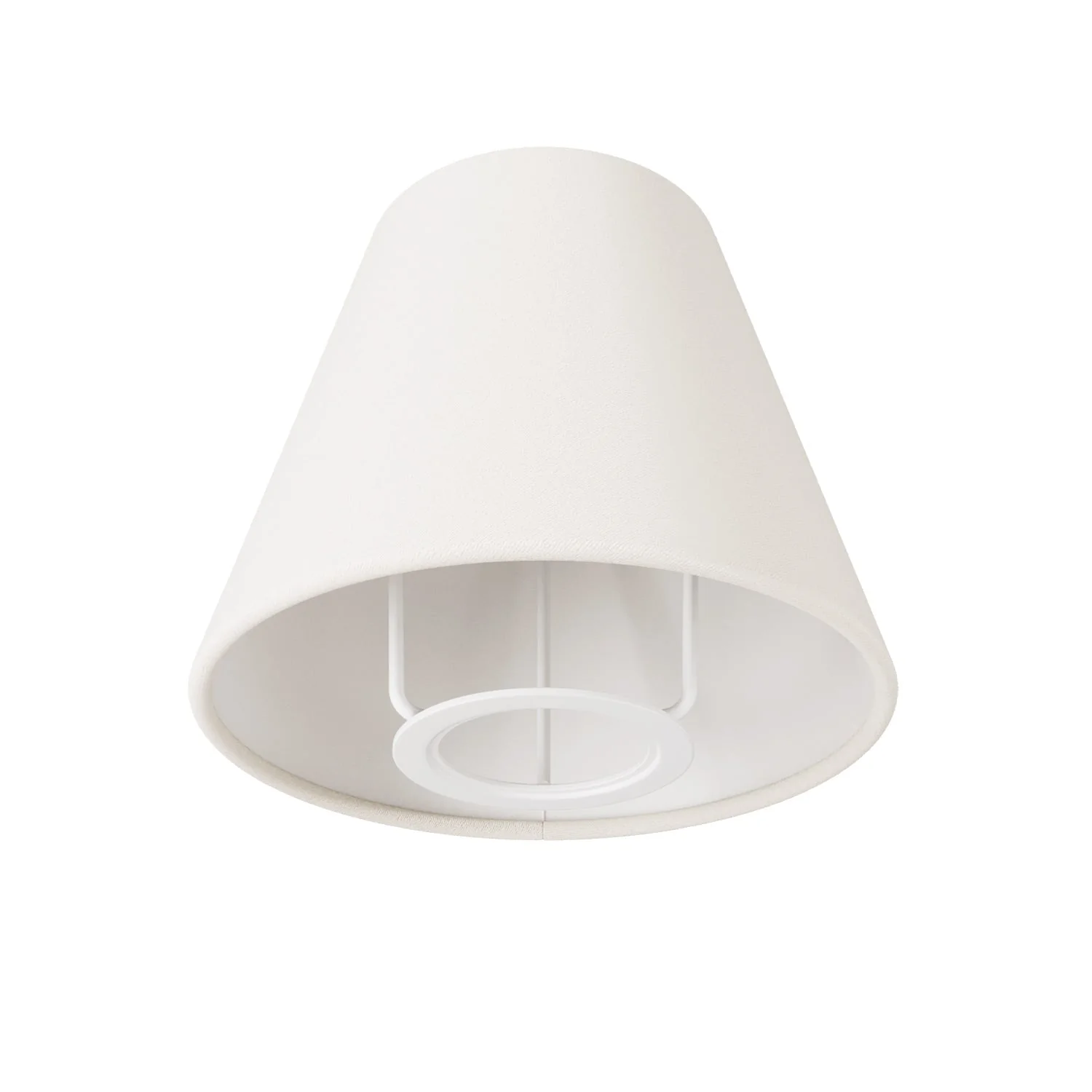 Mini Impero lampshade with E27 fitting for table lamp or wall light - White fabric