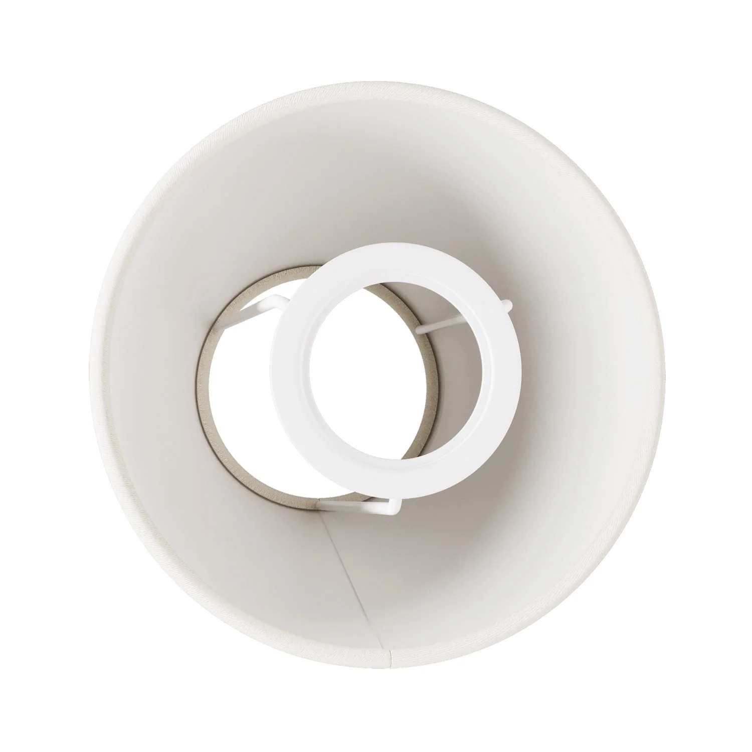 Mini Impero lampshade with E27 fitting for table lamp or wall light - White fabric - Image 2
