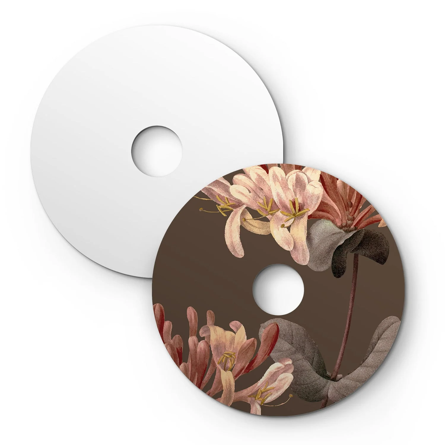 Ellepì mini flat lampshade with floral 'Blossom Haven' Botanic Lonicera design, diameter 24 cm - Made in Italy