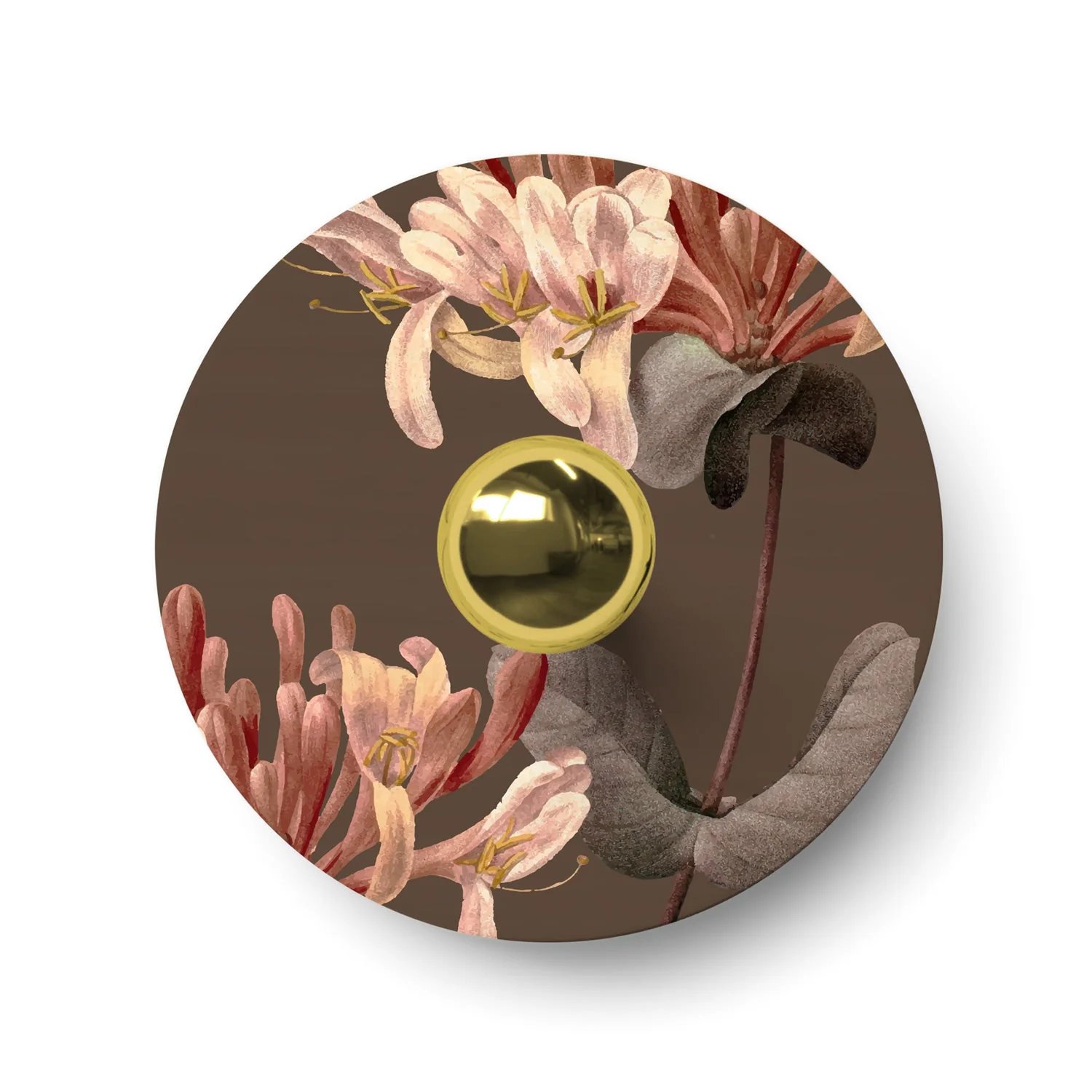 Ellepì mini flat lampshade with floral 'Blossom Haven' Botanic Lonicera design, diameter 24 cm - Made in Italy - Image 3