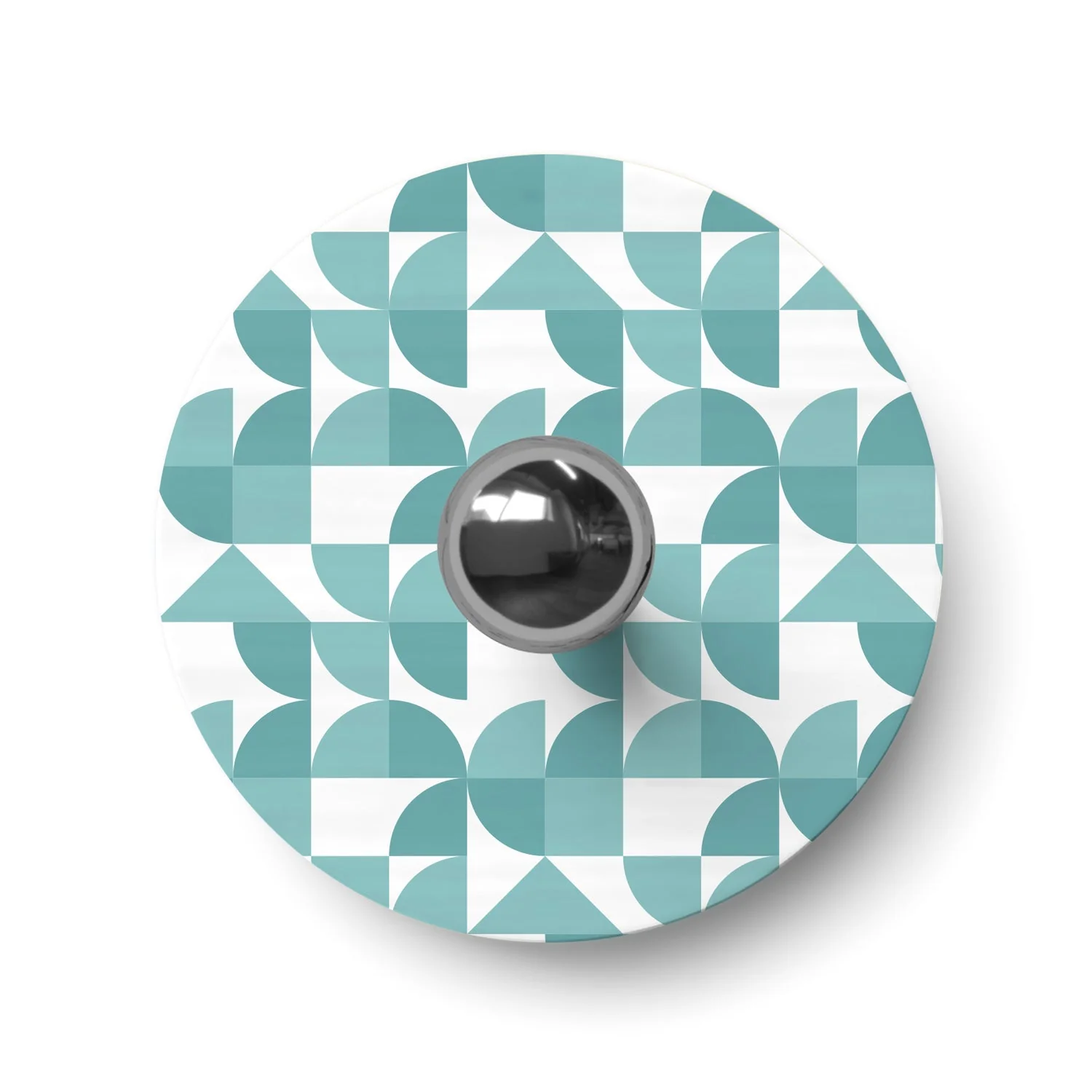 Mini flat Ellepì lampshade with 'Kaleidoscope' geometric patterns Geometry 3, diameter 24 cm - Made in Italy - Image 3