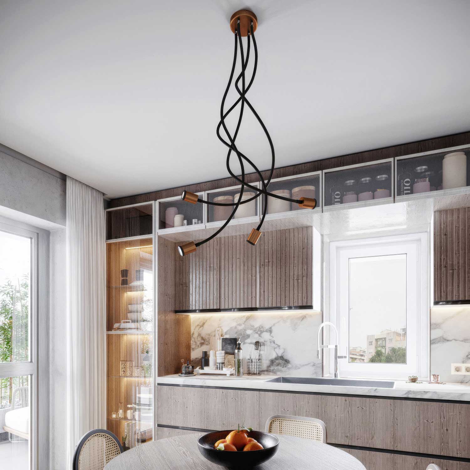 Mini Spotlight SPOTLIGHT GU1d0 Flex 90 ceiling light - Satin copper - Image 2