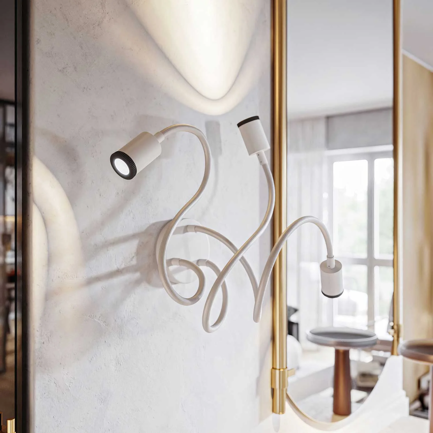 Mini spotlight lamp SPOTLIGHT GU1d0 Flex 60 for wall and ceiling - Matt white - Image 3