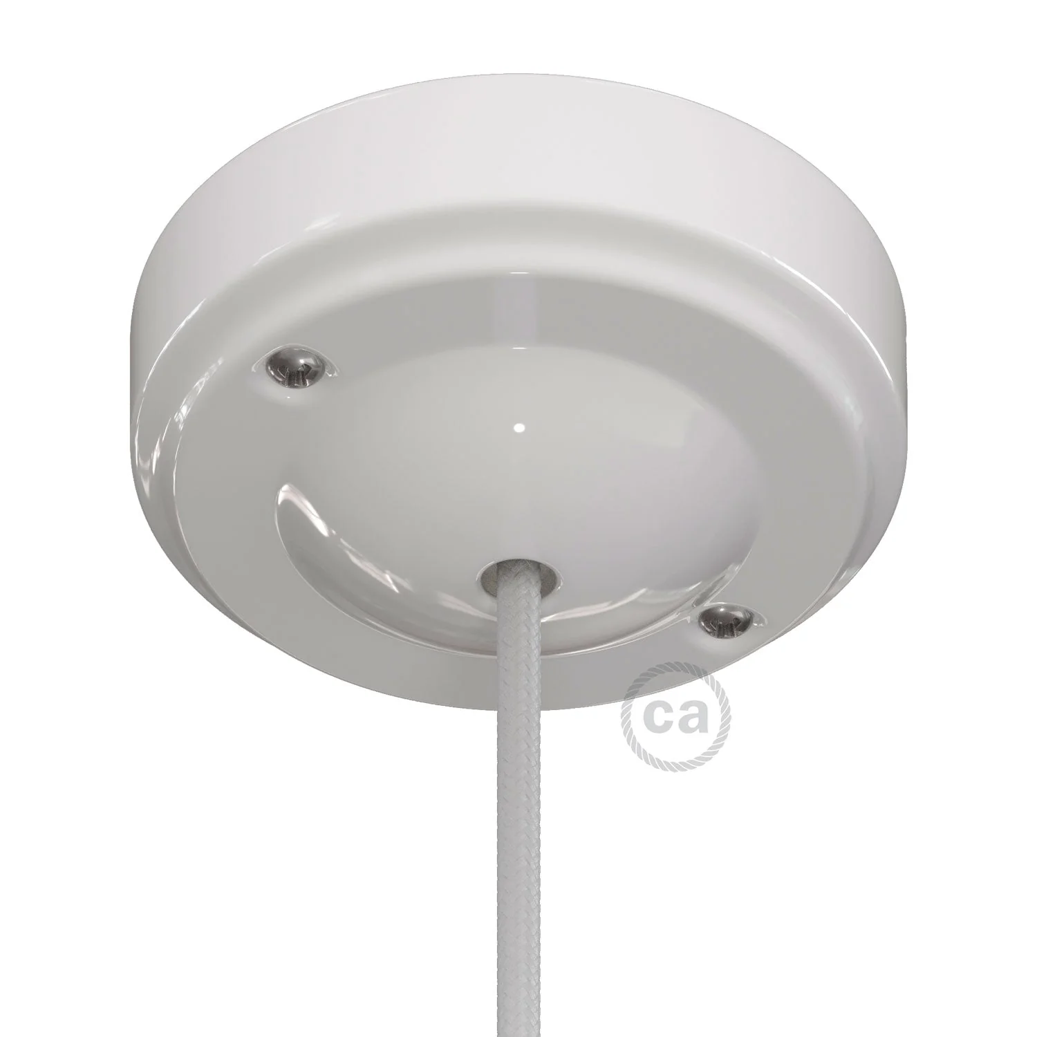 Minimal porcelain ceiling rose kit - White
