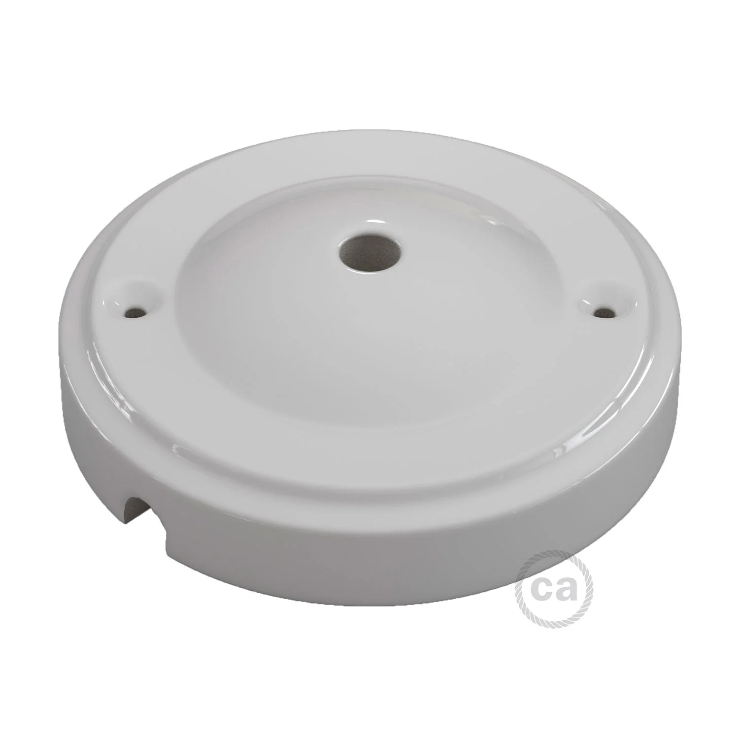 Minimal porcelain ceiling rose kit - White - Image 2