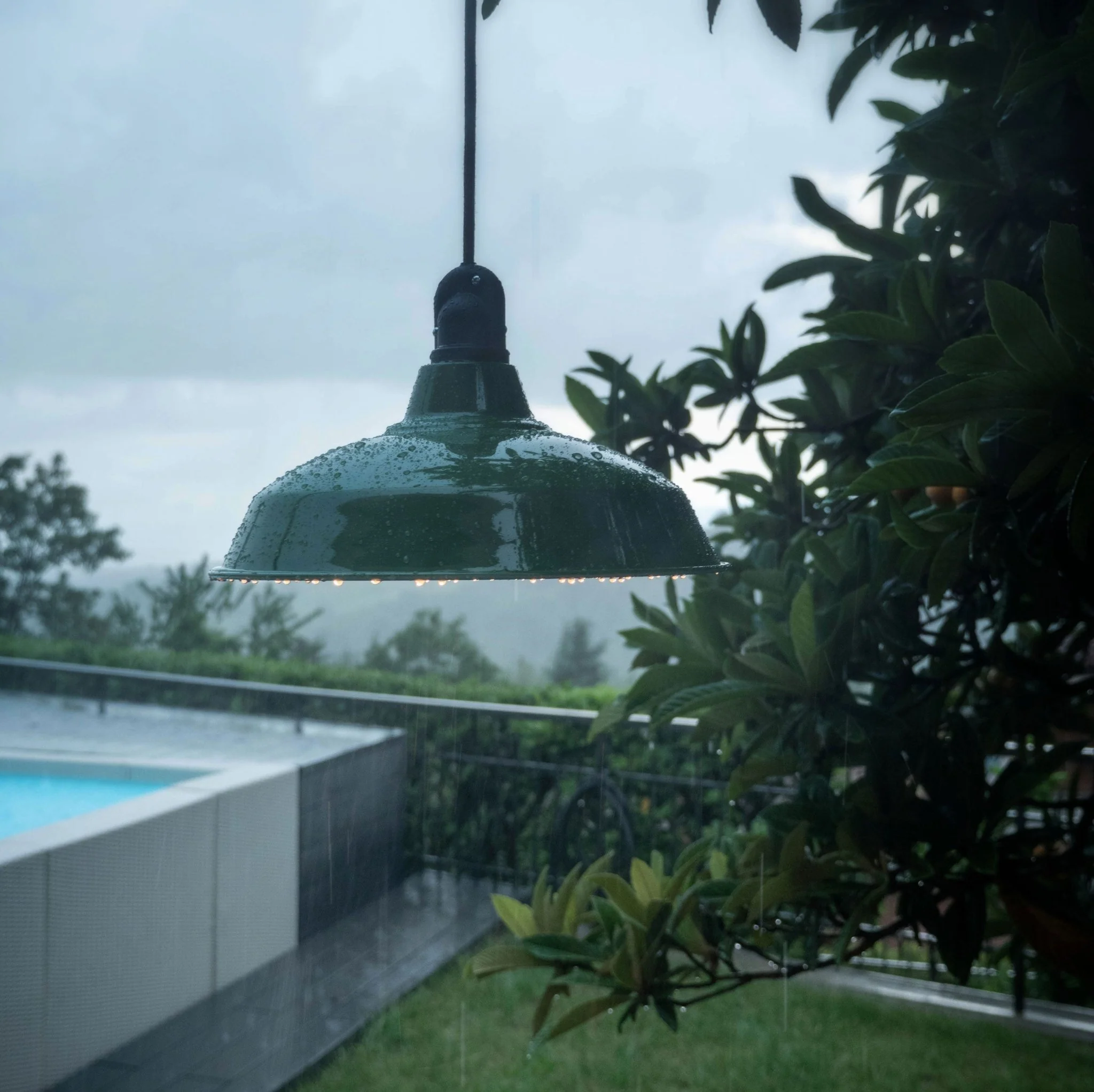 Modulair ELEGANT outdoor lamp with lampshade, 5 m cable, silicone ceiling rose and IP65 waterproof lamp holder - Green - Image 4