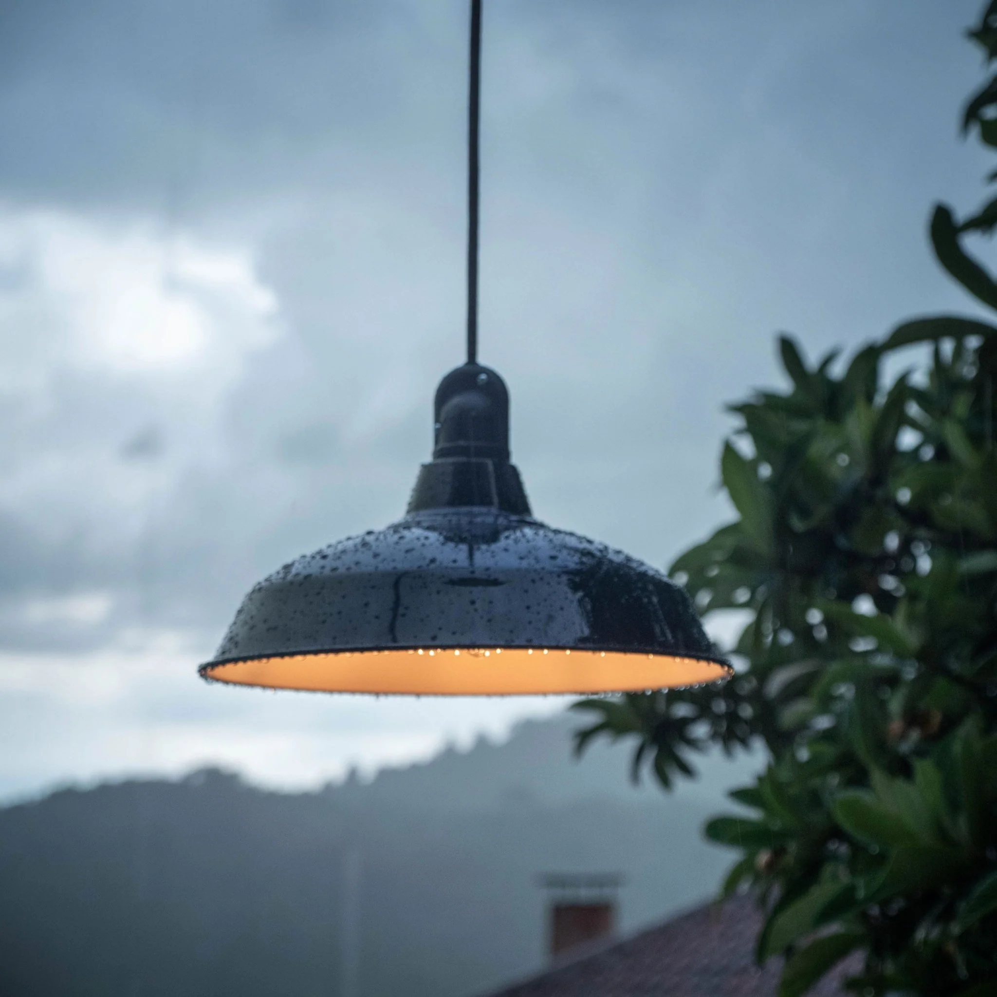 Modulair ELEGANT Outdoor lamp with lampshade, 5 m cable, silicone ceiling rose and IP65 waterproof lamp holder – Black - Image 4