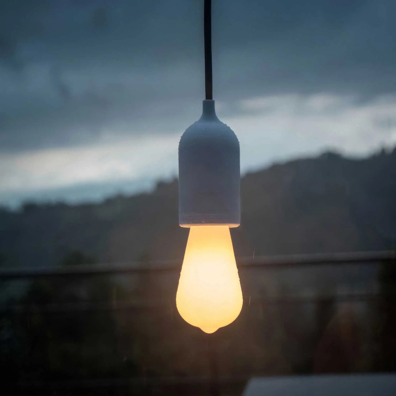 Modulair PASTEL Outdoor lamp with 5 m cable, cable tensioner, ceiling rose and IP65 waterproof lamp holder - Powder blue - Image 4