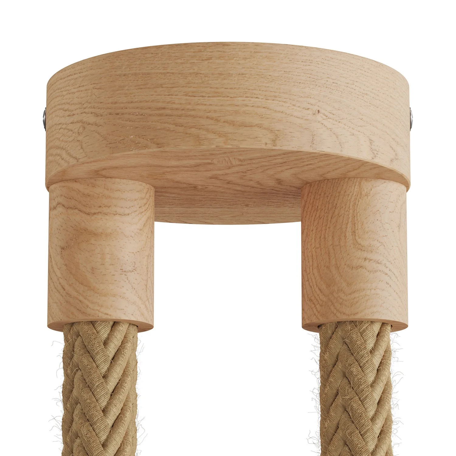 Multiple pendant lamp with 2 drops, complete with 2XL cord and wood finishes - Neutral - Image 5
