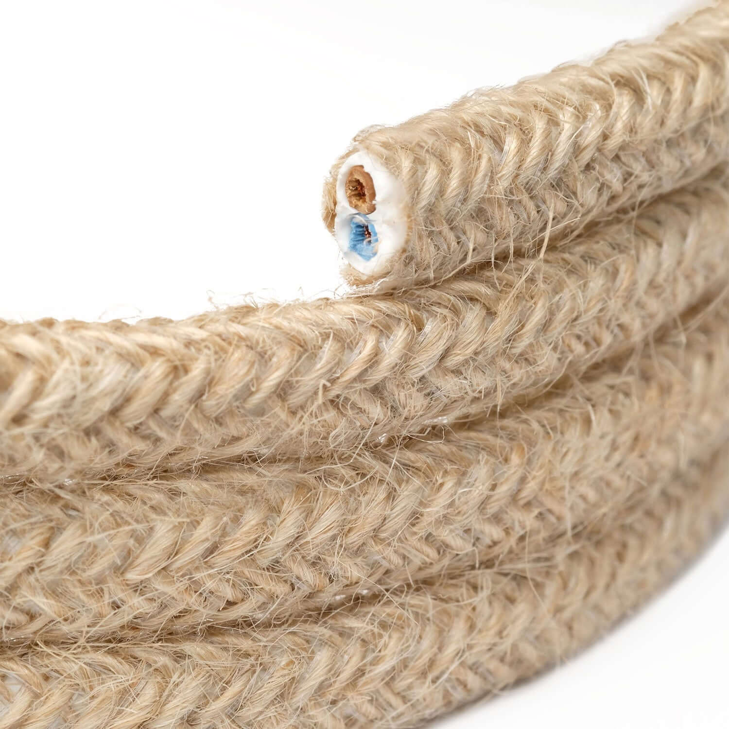 Flat cable covered in Natural Jute - PN06