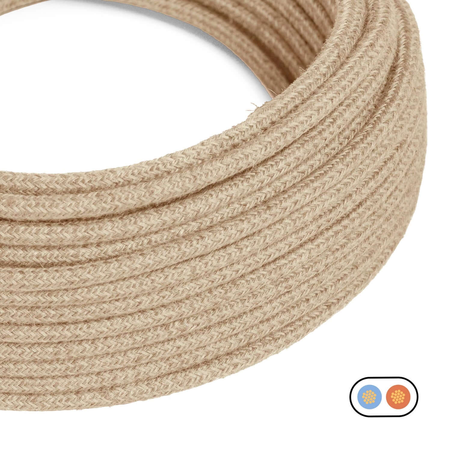 Flat cable covered in Natural Jute - PN06 - Image 2