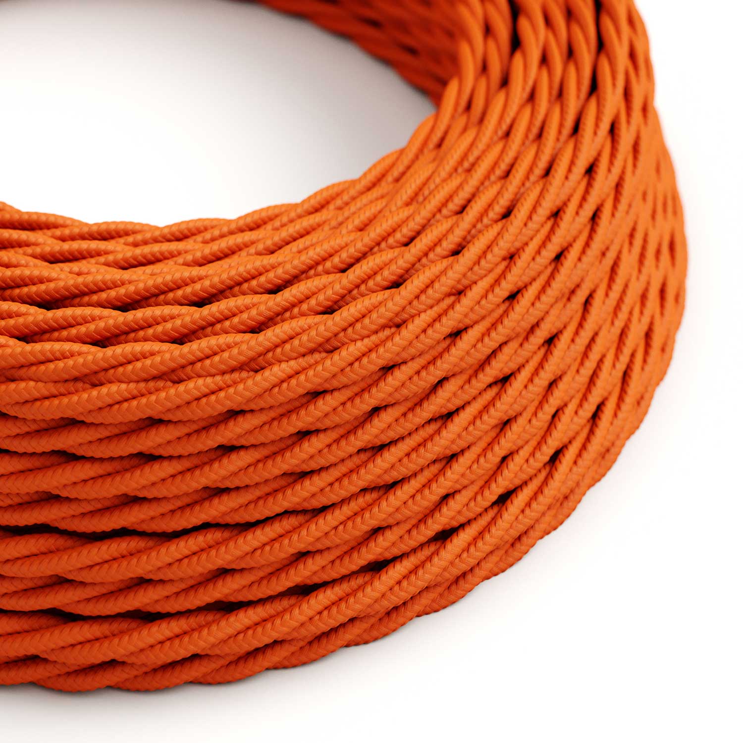 Orange Rayon-Covered Twisted Electric Cable - TM15