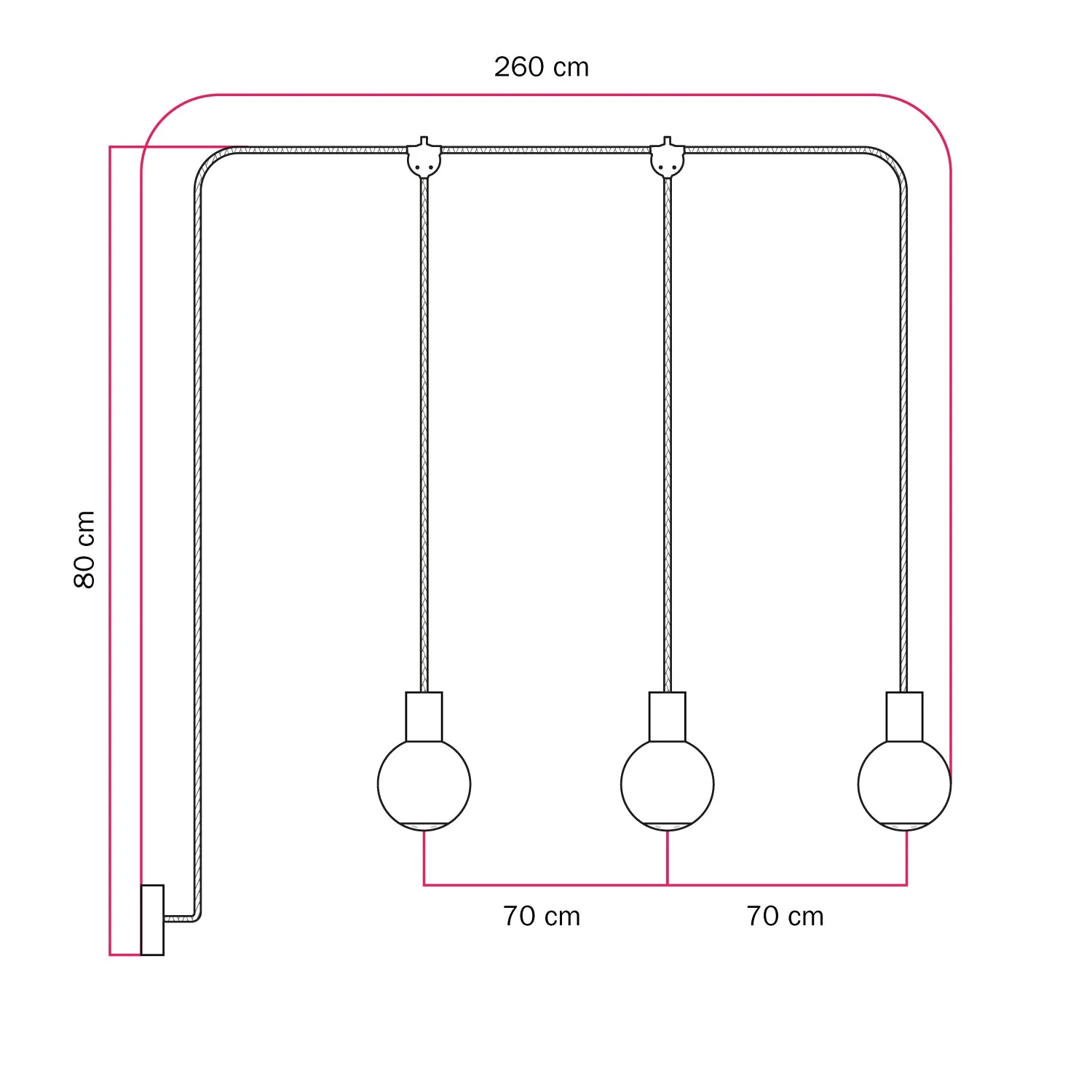 Modulair outdoor lamp IP65 with 3 drops and unbreakable Unbreak-a-Ball lampshades - White - Image 5