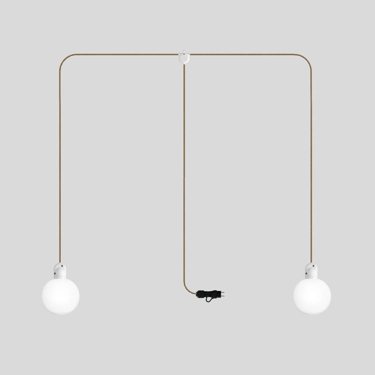 Modulair IP65 outdoor plug-in lamp with 2 drops, unbreakable Unbreak-a-Ball lampshades and SN06 cable