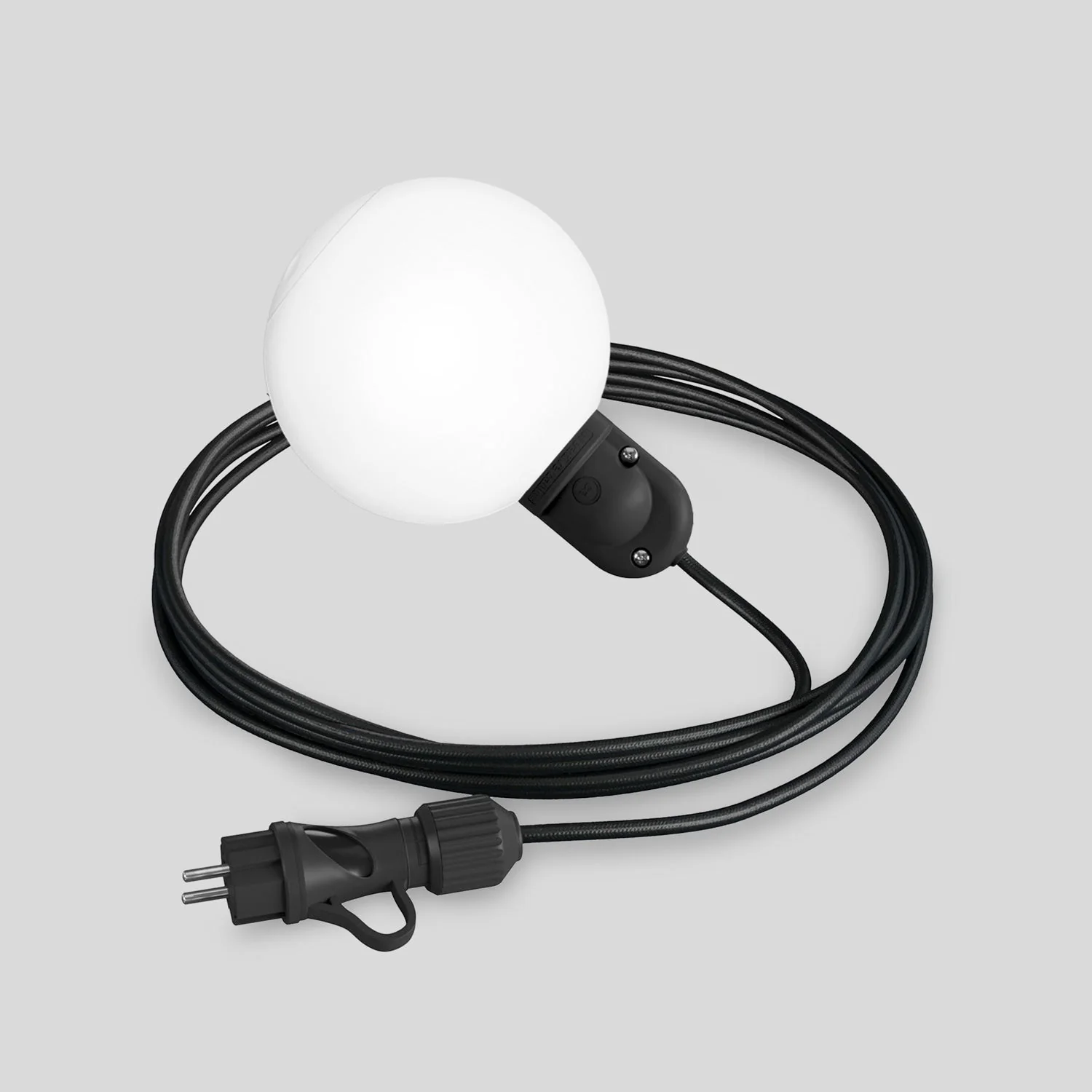 Modulair outdoor plug-in lamp IP65 with unbreakable Unbreak-a-Ball lampshade and SM04 cable