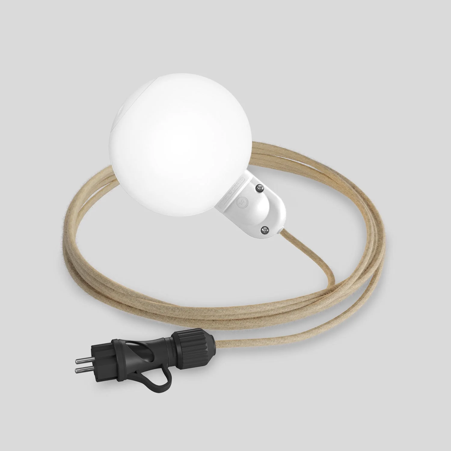 Modulair plug-in outdoor lamp IP65 with unbreakable Unbreak-a-Ball lampshade and SN06 cable