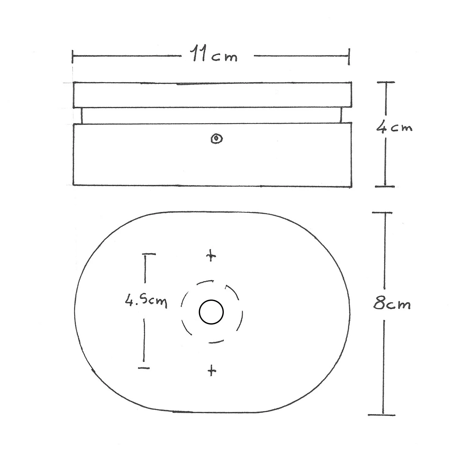 Oval wooden ceiling rose with a central hole and 2 side holes for cable for string light and Filé system. Made in Italy - Neutral - Image 6