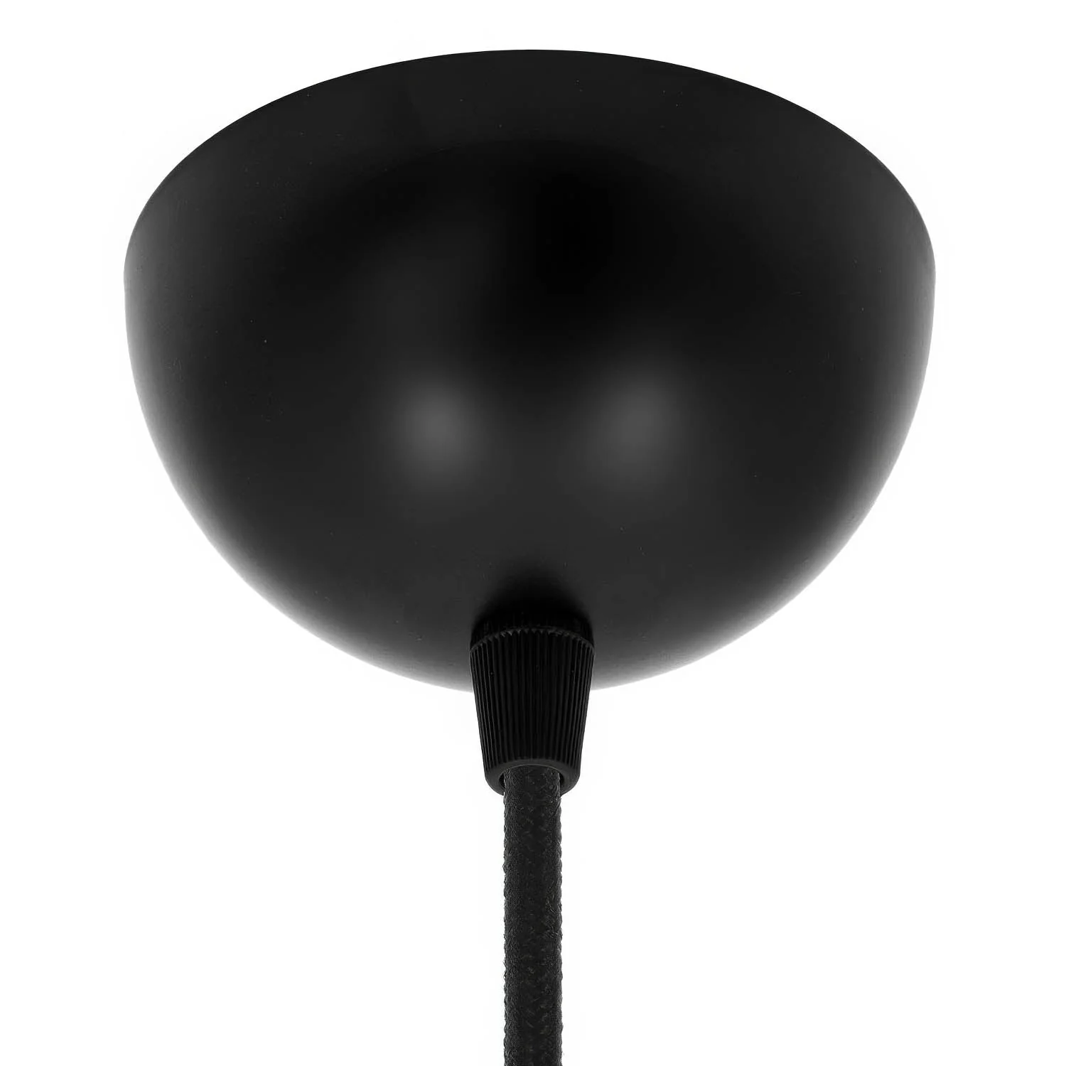 Semi-spherical ceiling rose kit in painted metal - Black
