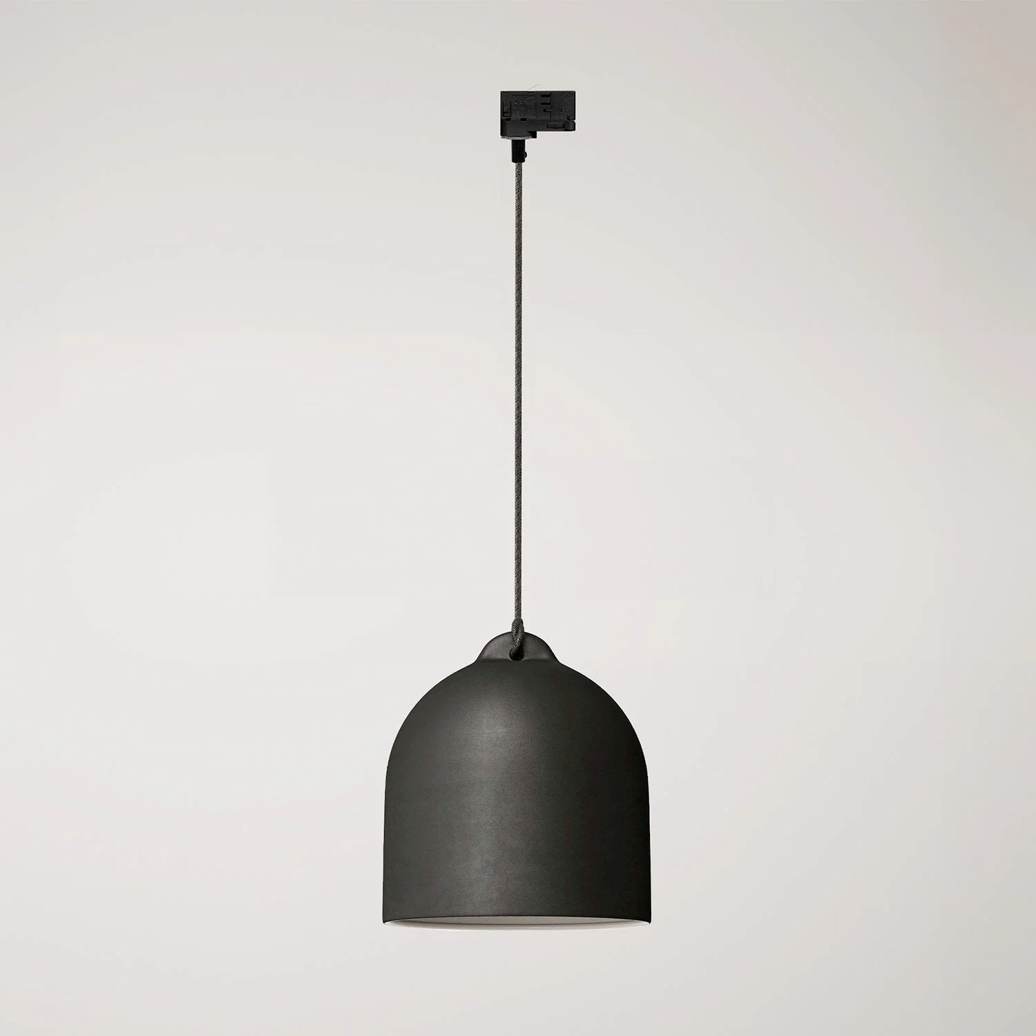 Track pendant with Campana M lampshade in ceramic - Blackboard