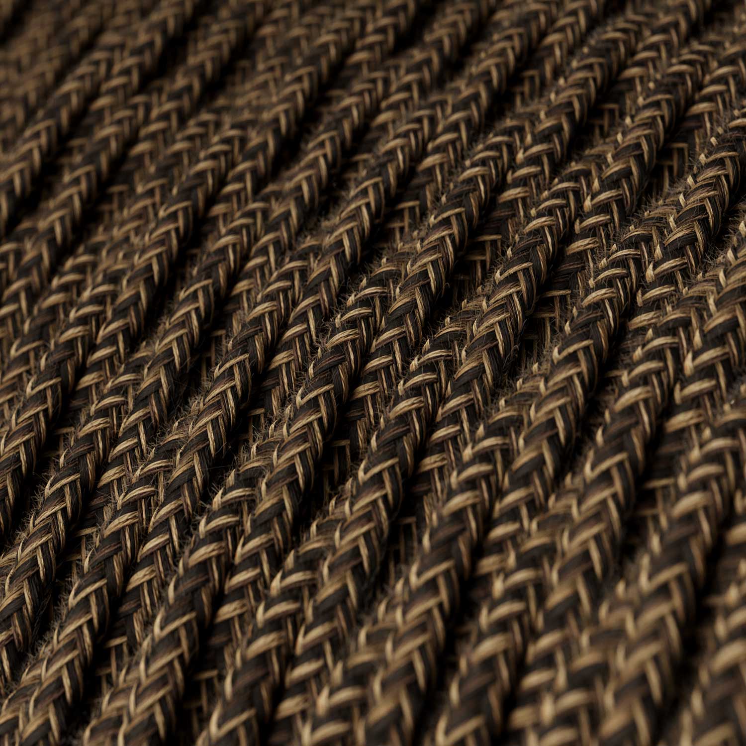 Pendant lamp complete with braided textile cable and aluminium lamp holder - Pearl black - Image 3