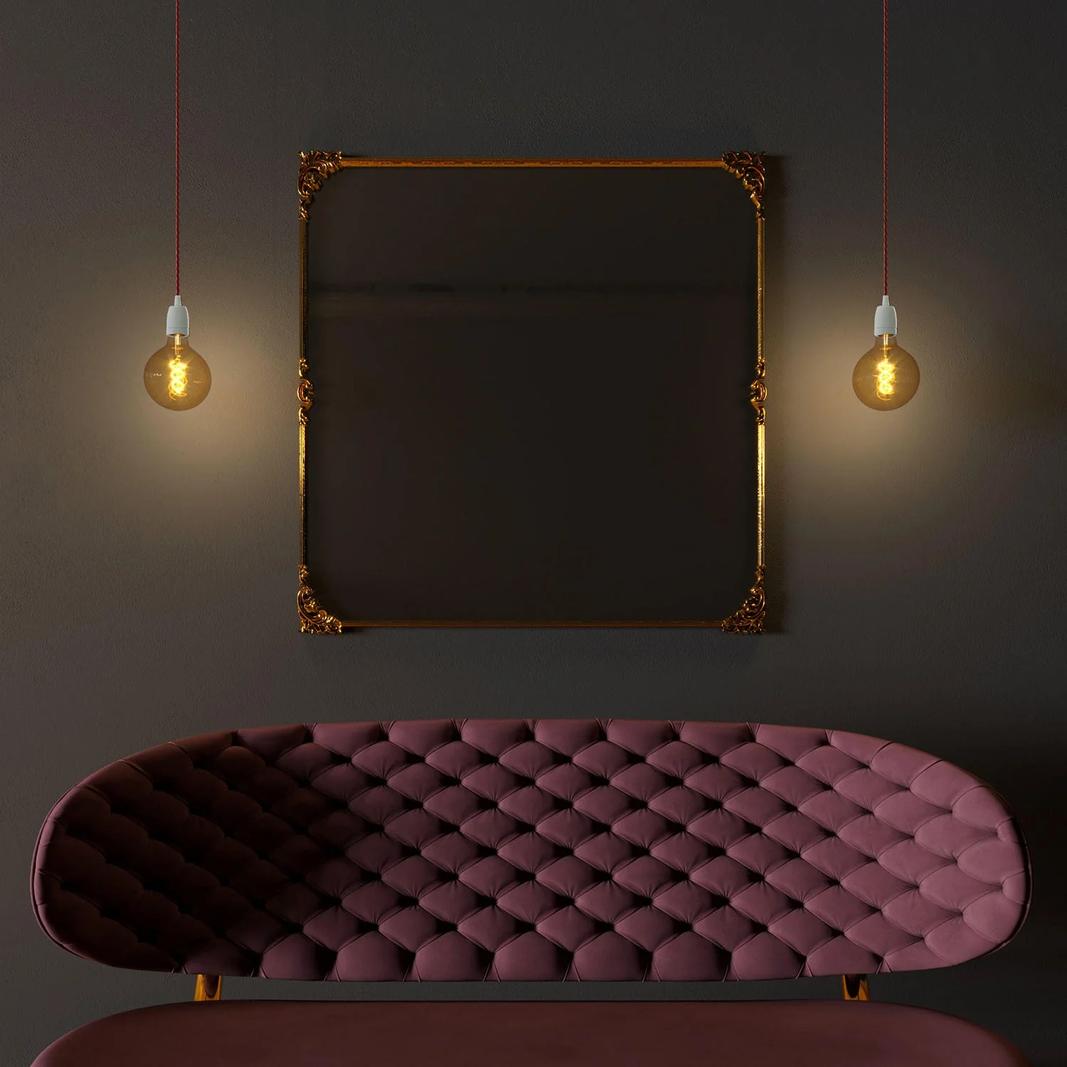 Pendant lamp complete with braided textile cable and porcelain finishes - White - Image 2