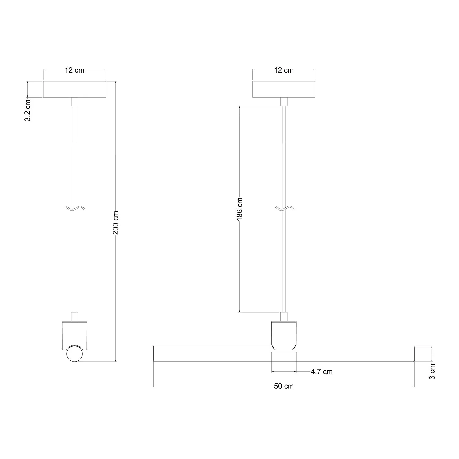 Esse14 suspension lamp with S14d fitting – Wengé effect - Image 5