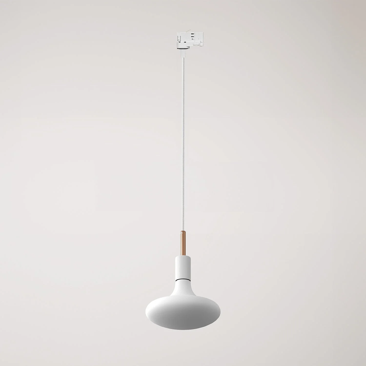 Suspension lamp for track with 7cm cable clamp - White