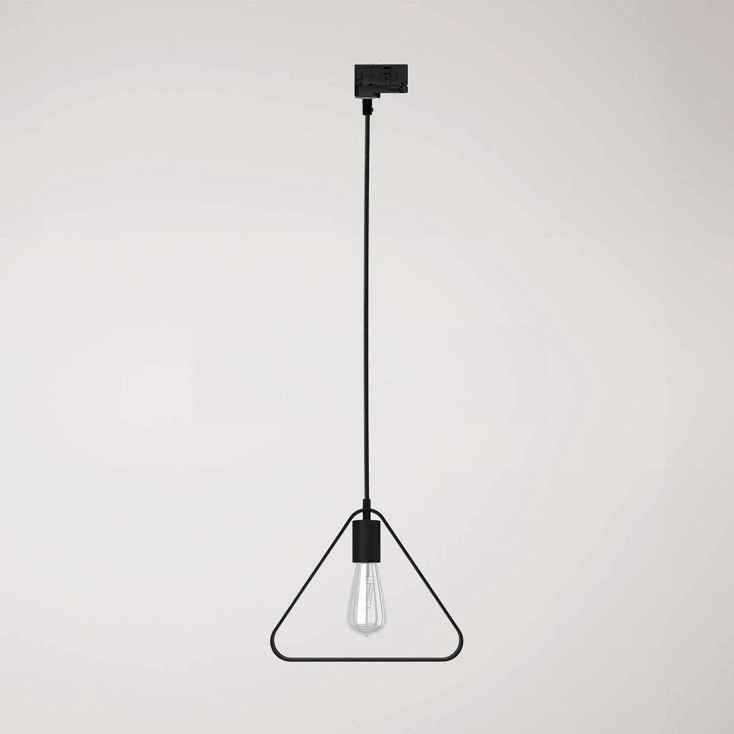 Pendant lamp with Duedì Apex lampshade on tracks - Black