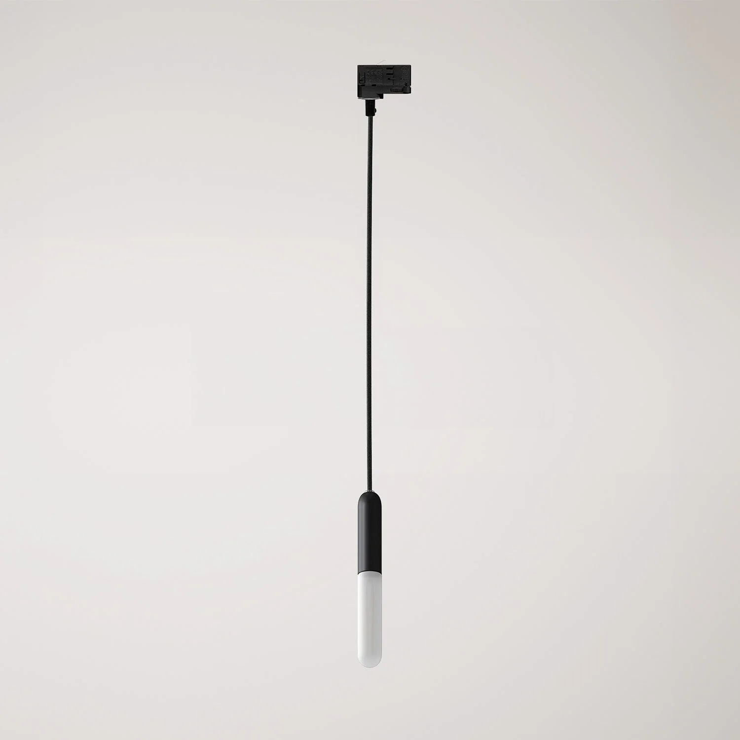 Pendant lamp with E14 P-Light lamp holder for tracks - Black