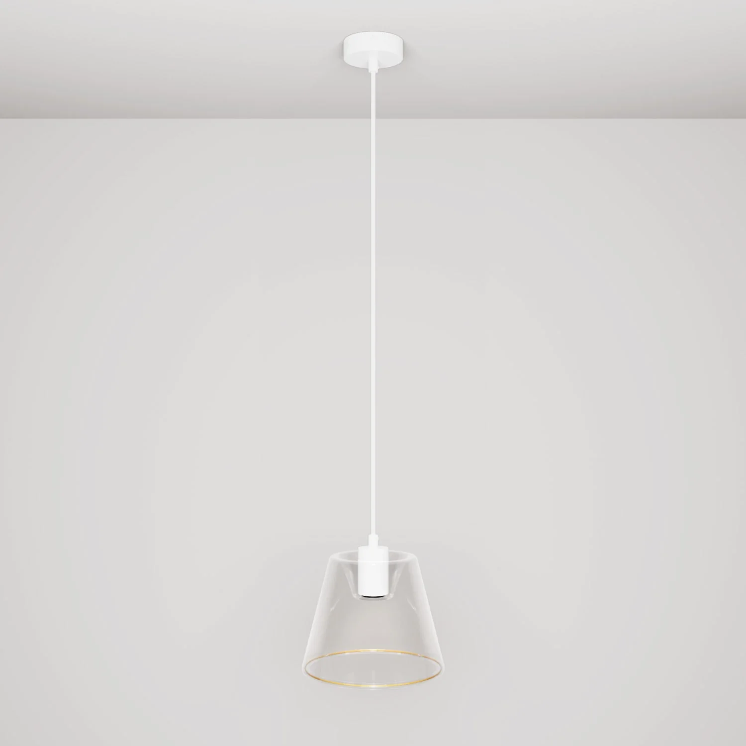 Pendant lamp with Ghost cone transparent light bulb - White - Image 3