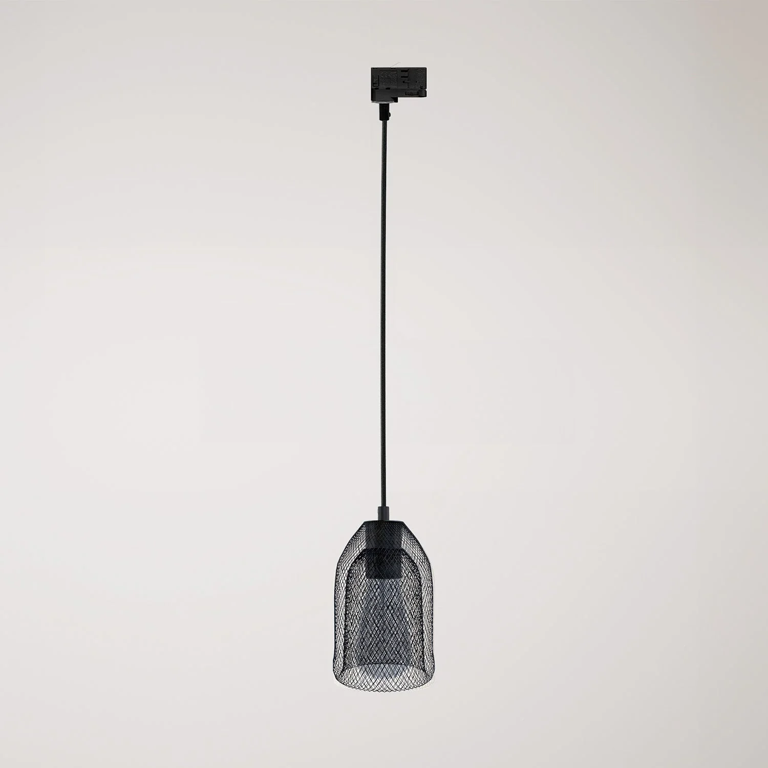 Pendant lamp with Ghostbell lampshade for track - Black