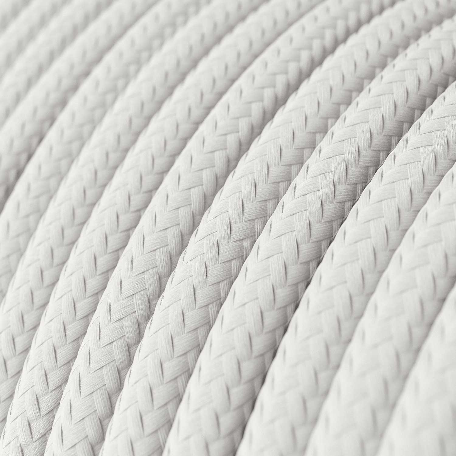 Pendant lamp with textile cable, Tub-E12 lampshade and metal details - White - Image 3