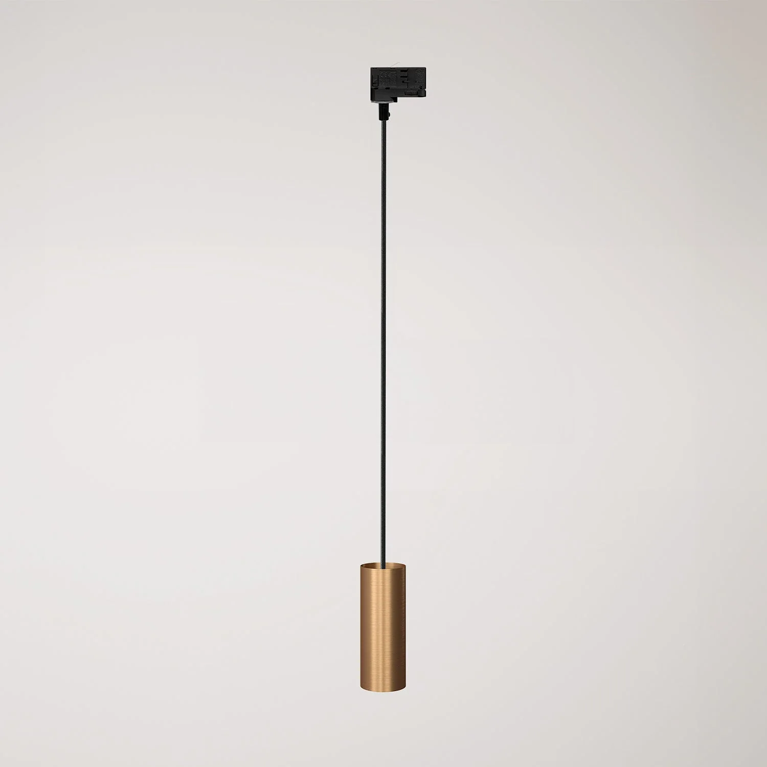 Pendant lamp with Tub-E14 lampshade for tracks - Satin bronze
