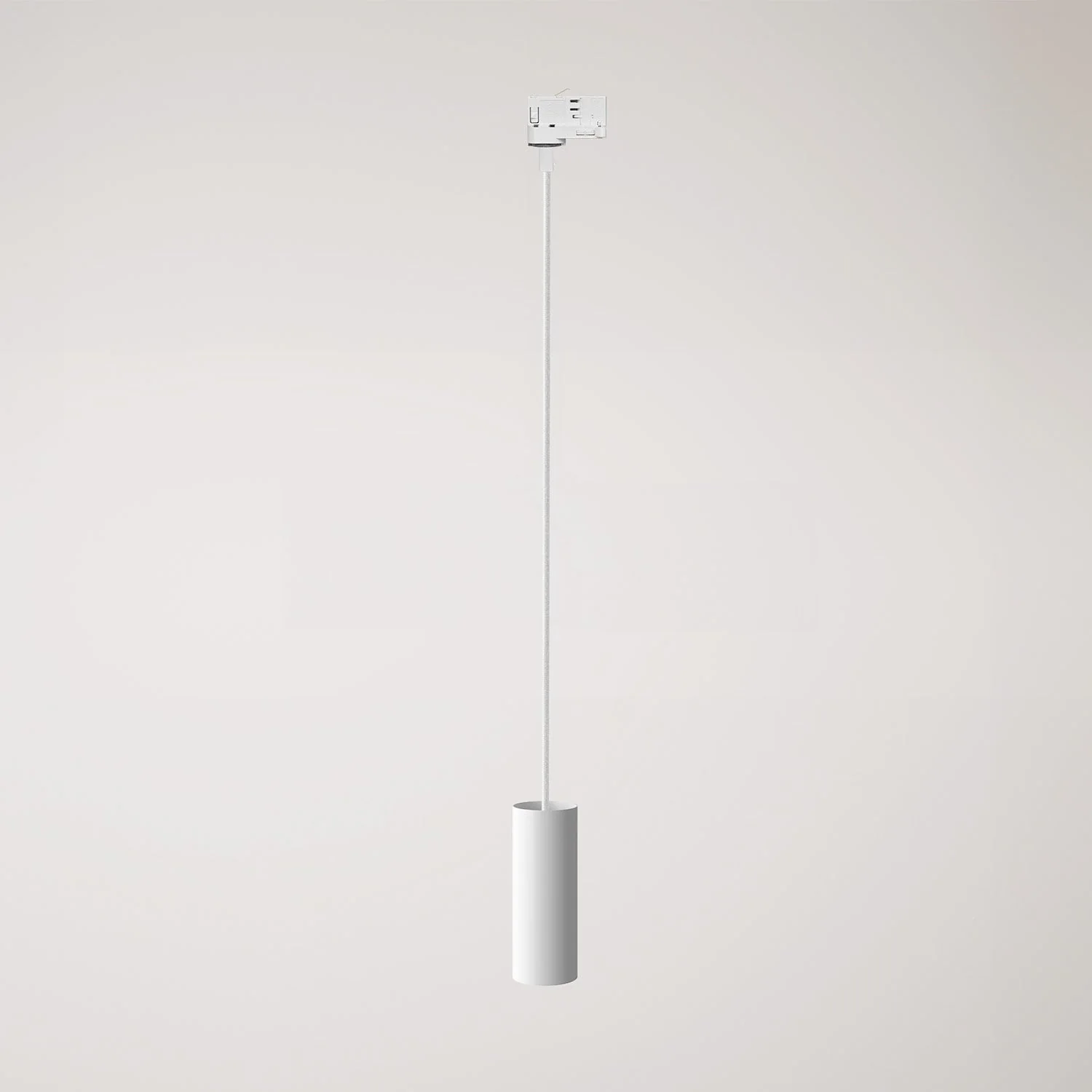 Pendant lamp with Tub-E14 lampshade for tracks - White