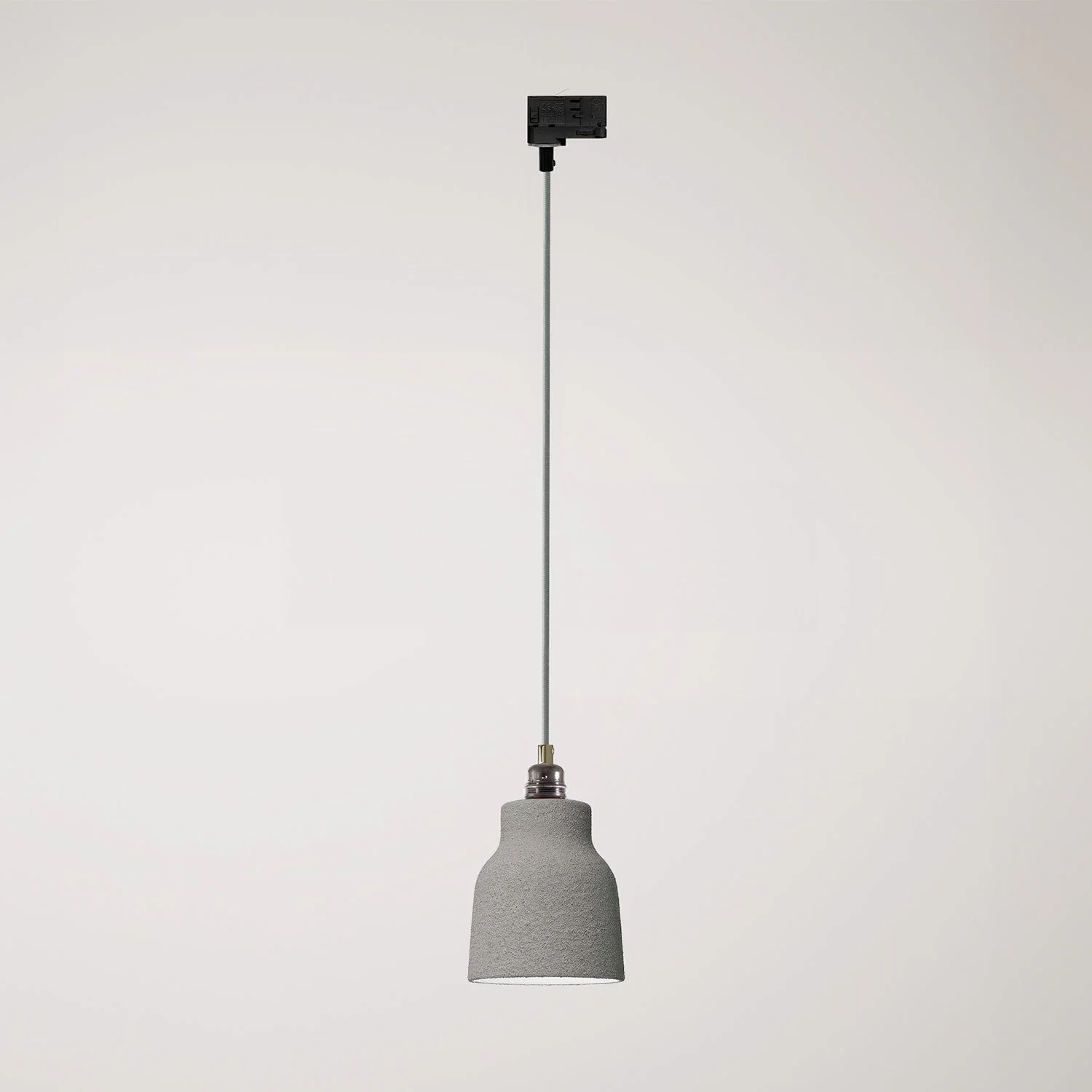 Pendant lamp with Vaso lampshade and track adapter - Concrete effect