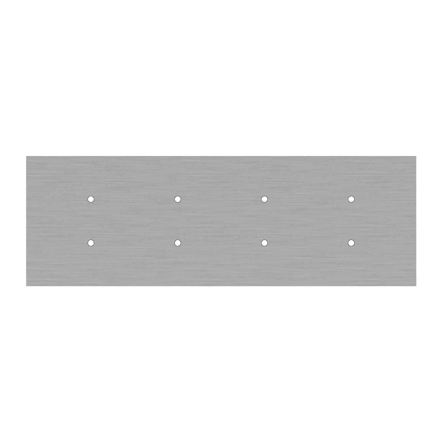 8-drop pendant lamp with XXL Rose-One rectangular 675 mm with metal finishes - Satin steel - Image 5