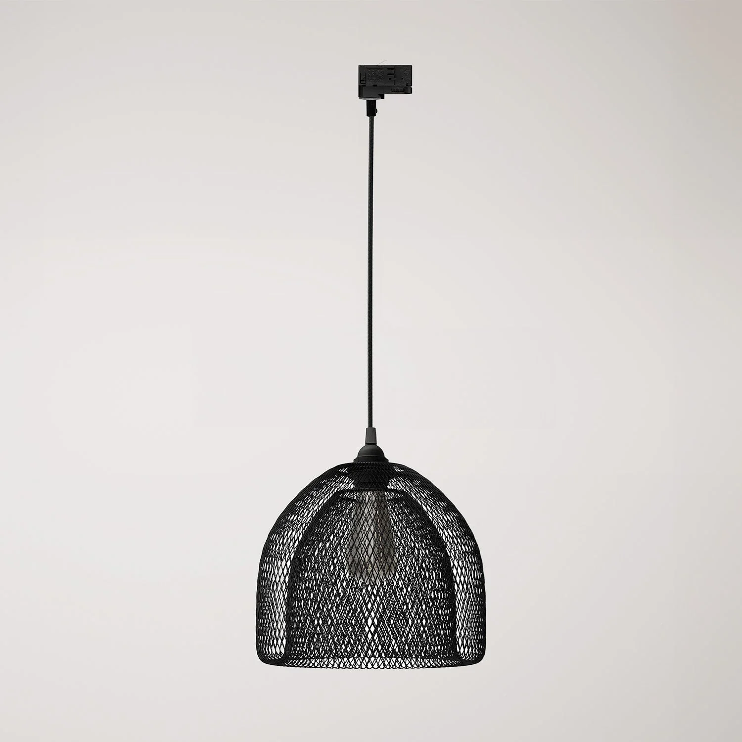 Ghostbell XL cage lampshade pendant for tracks - Black