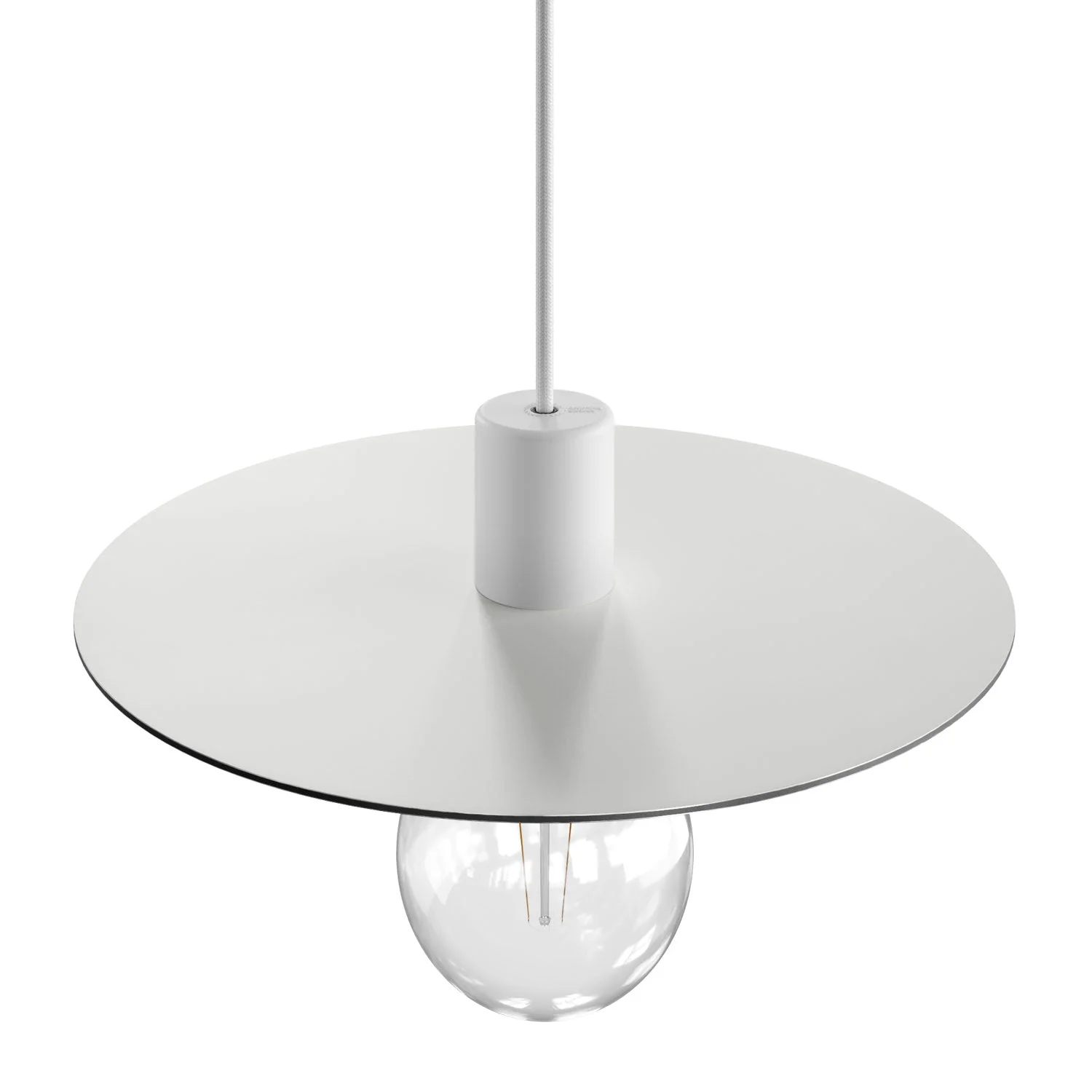 Oversize Ellepì plate in Dibond for outdoor pendant lamps, 40 cm diameter – Made in Italy – White - Image 2