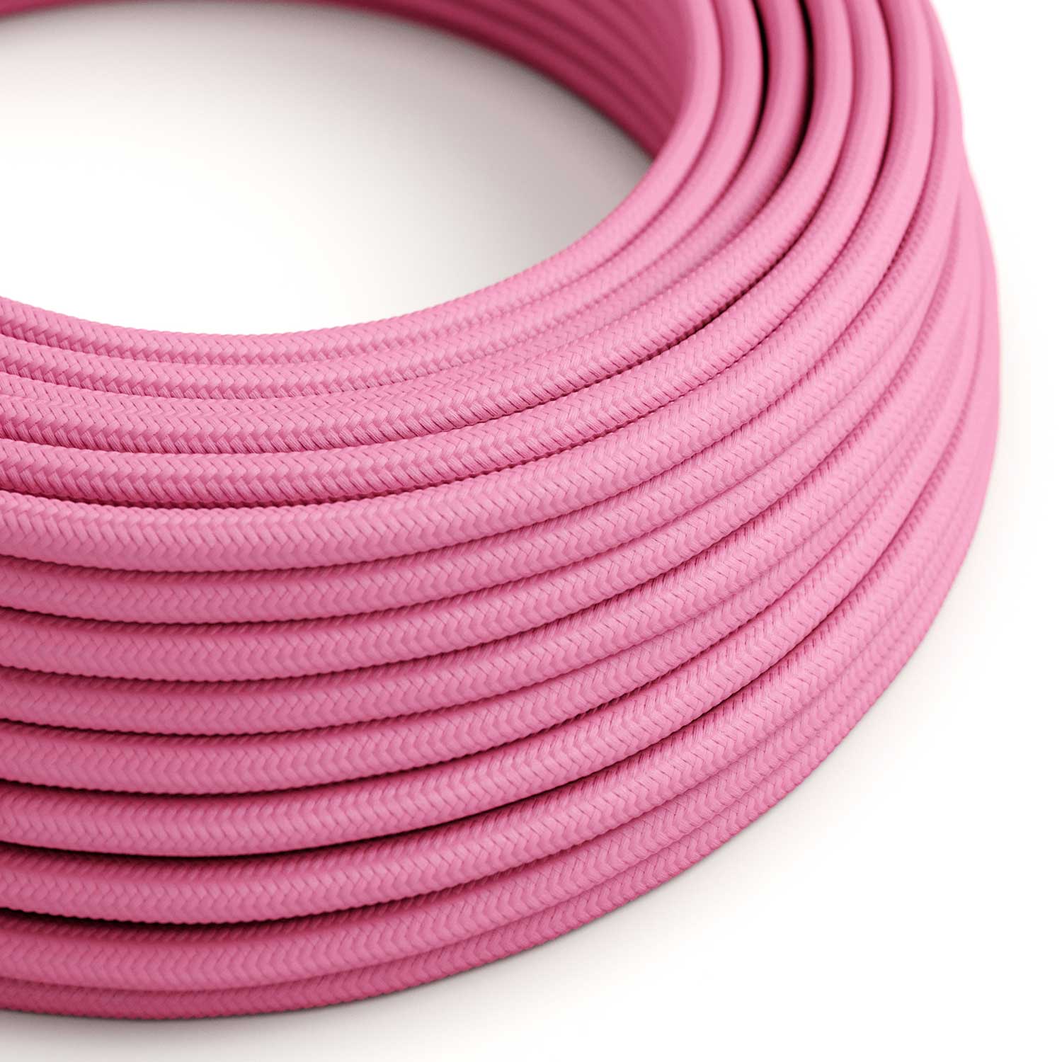 Coloured electric cable in Glossy Fuchsia Pink - The Original Creative Cables, the best choice for your lamps - RM08
