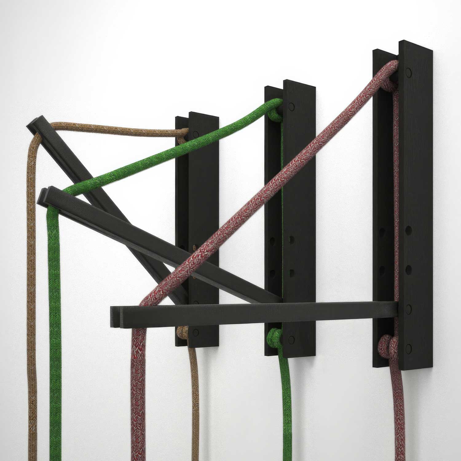 Pinocchio, adjustable wooden wall support for pendant lamps - Black - Image 3