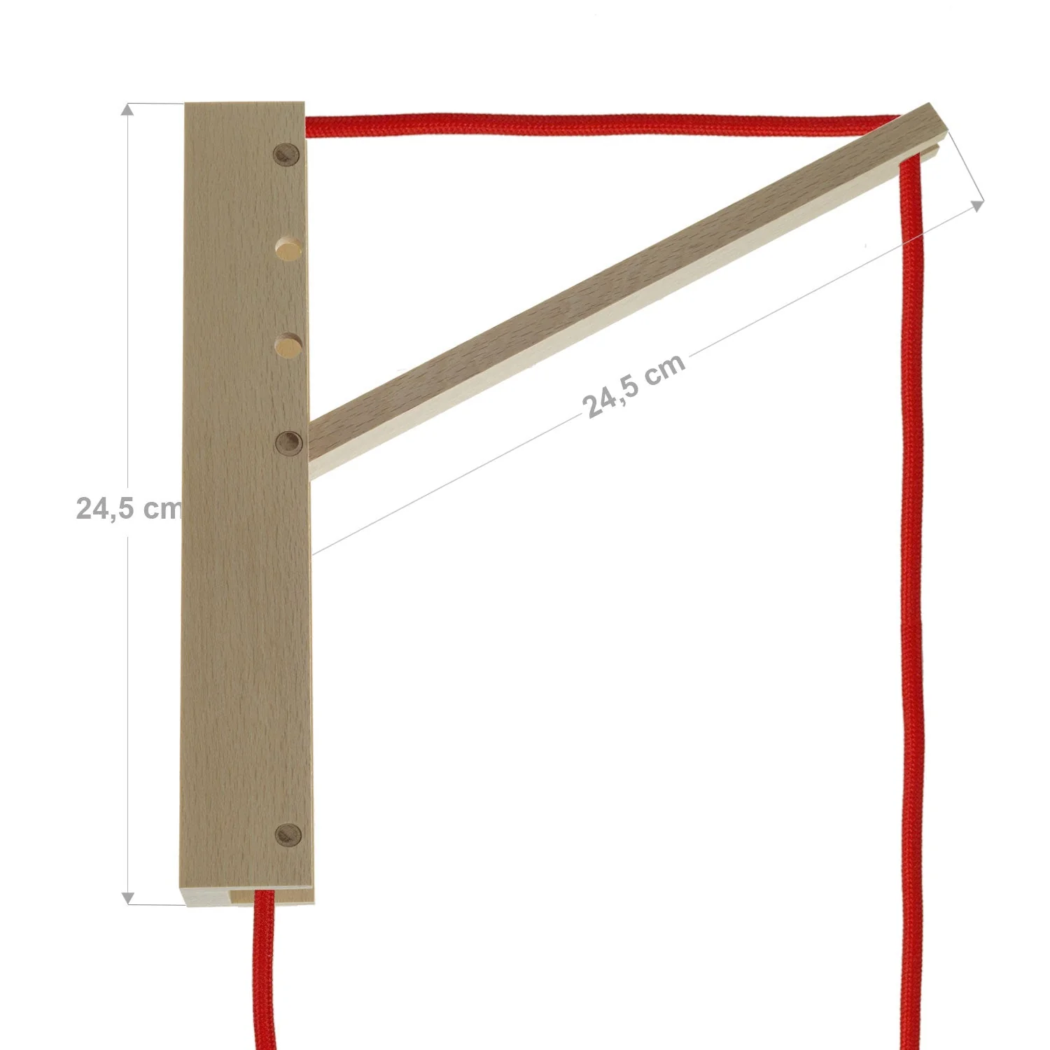 Pinocchio, adjustable wooden wall support for pendant lamps - Neutral - Image 5